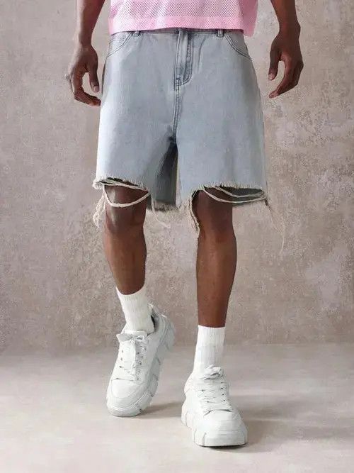 Other Haruno x Haya RAW Edge Y2K Drip drill shorts ripped Size US 32 / EU 48 - 1 Thumbnail