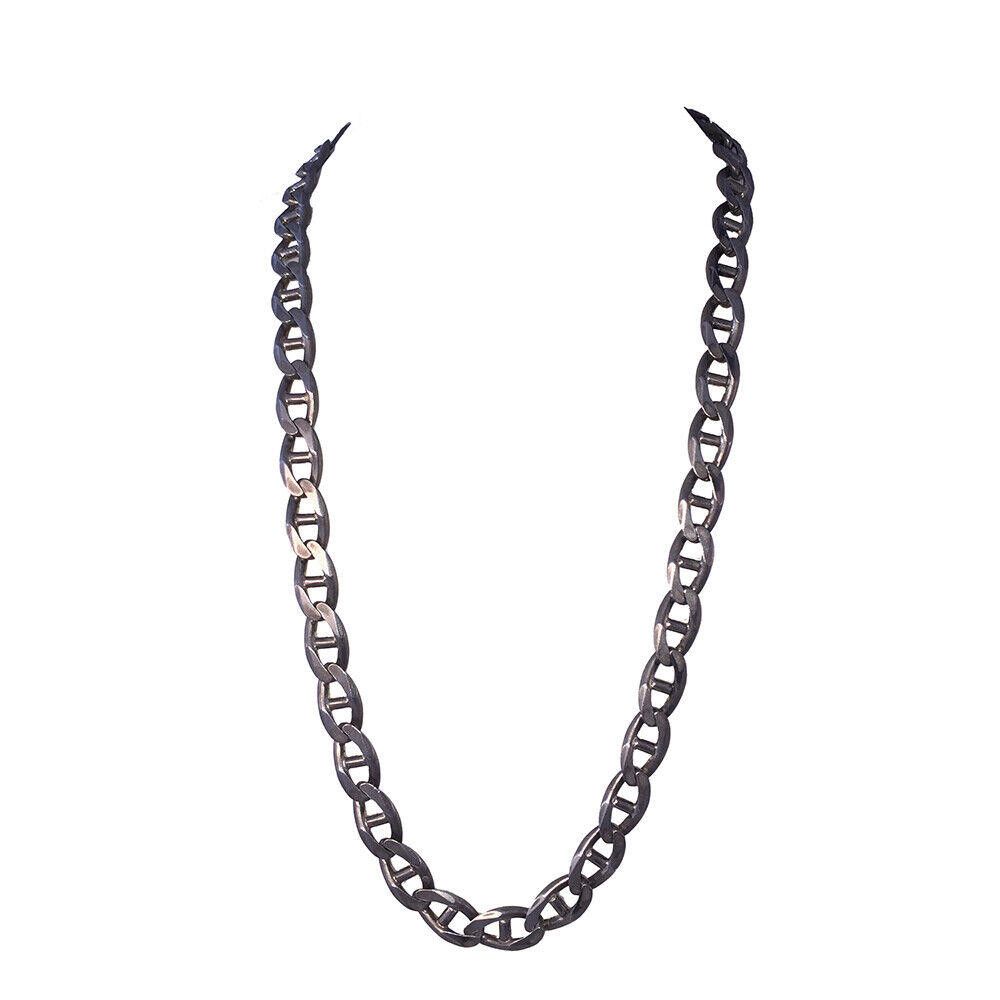 Designer Italian Sterling Twisted Mariner Link Chain Necklace Size ONE SIZE - 1 Thumbnail