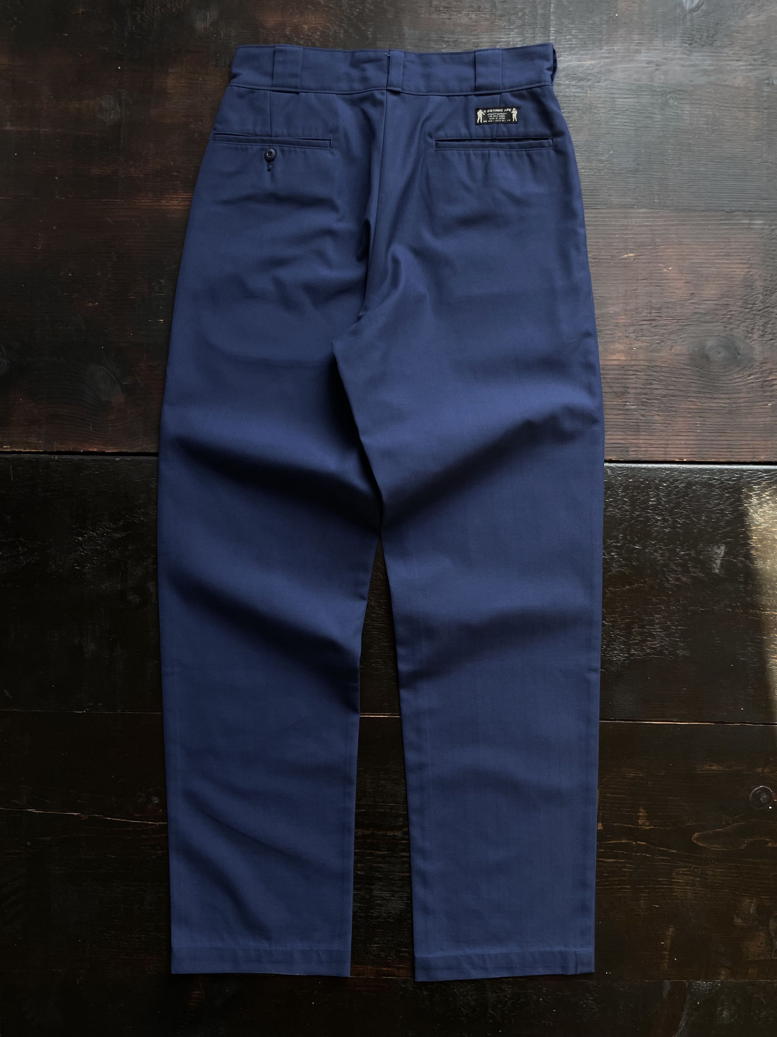 image of Bape 90's A Bathing Ape Workwear Pants in Navy, Men's (Size 31)