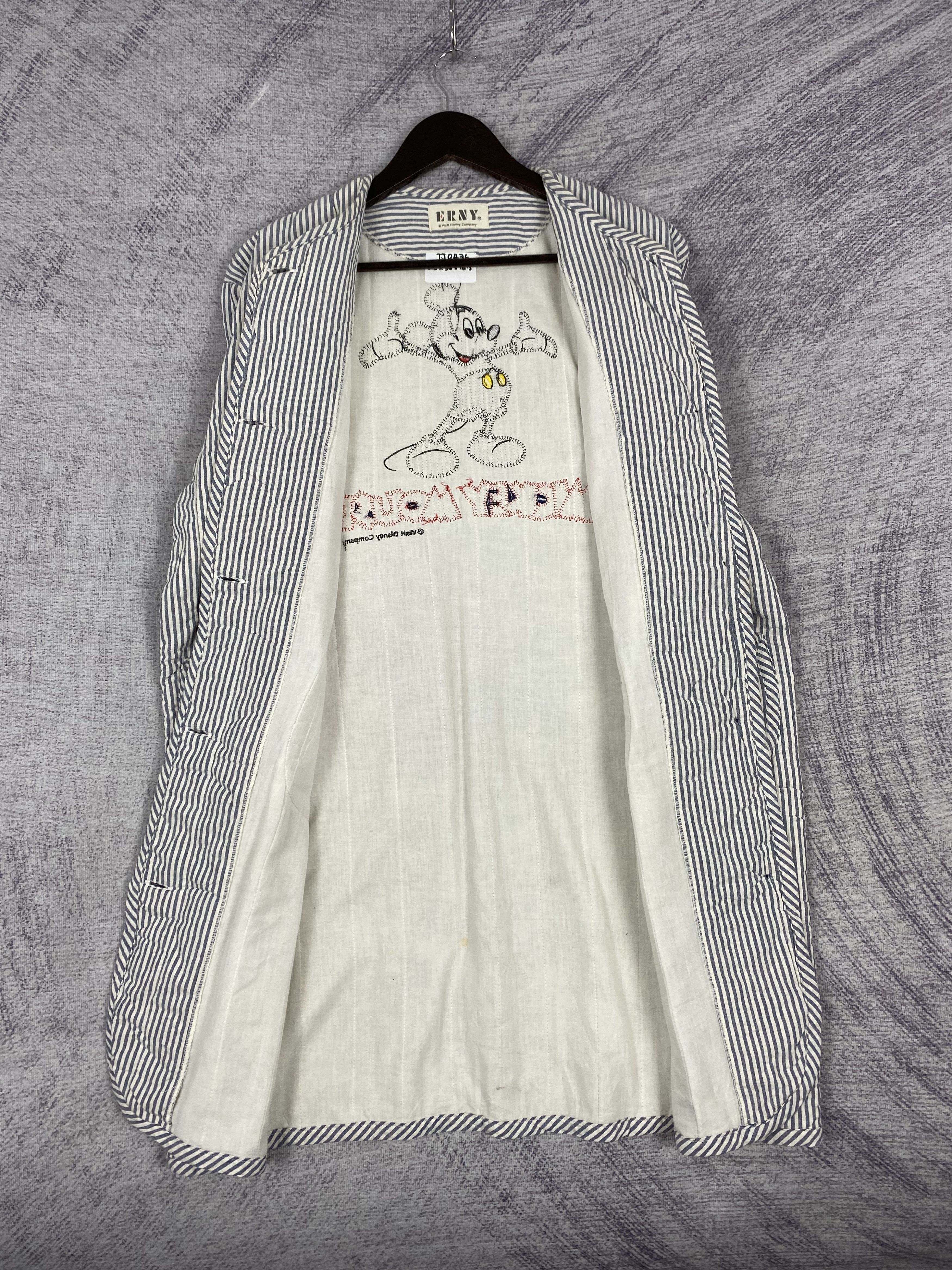 Disney Vintage Erny Mickey Mouse x Disney Striped Chore Coat Jacket Size US M / EU 48-50 / 2 - 8 Thumbnail