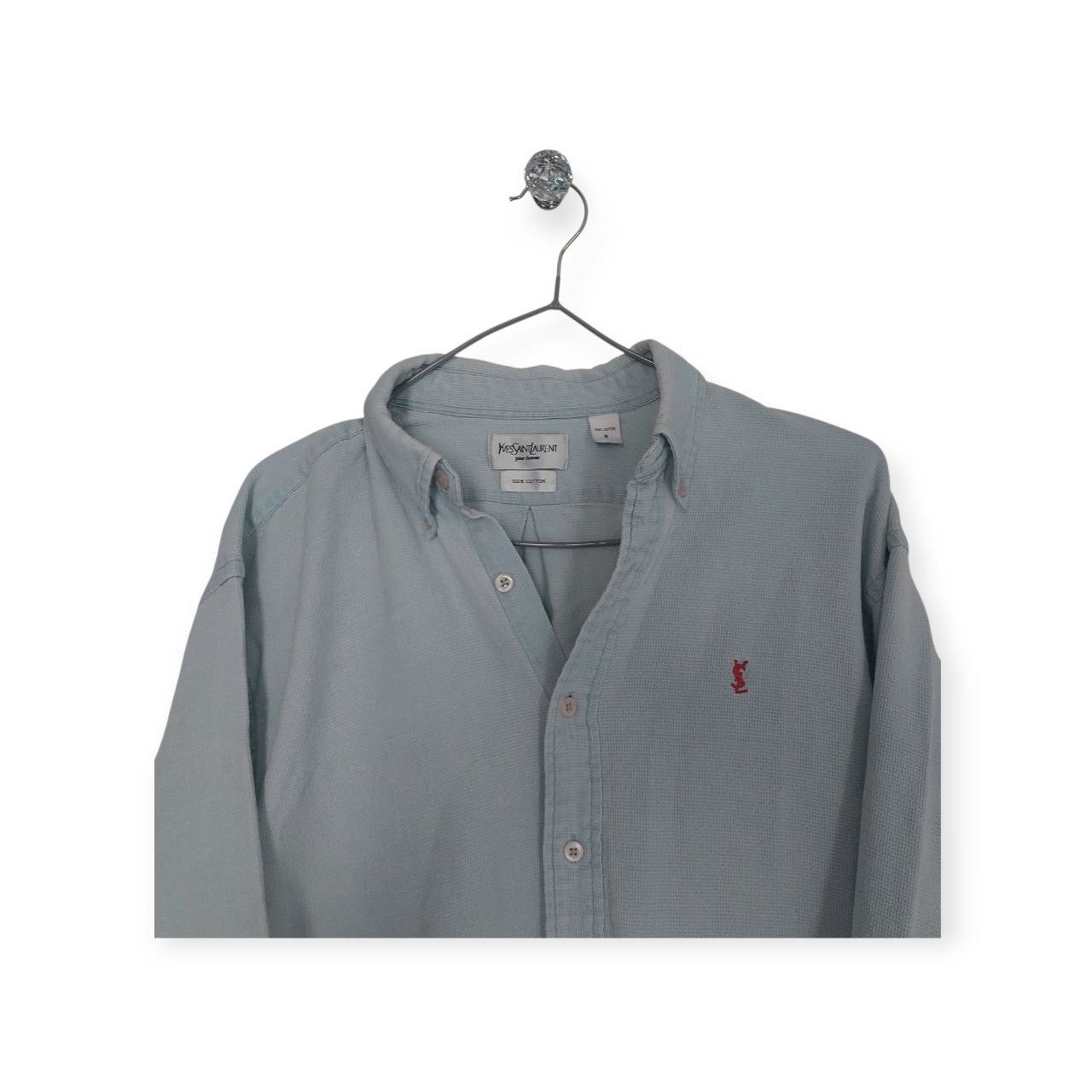 Yves Saint Laurent Yves Saint Laurent Men's Blue Shirt Good codition Size US M / EU 48-50 / 2 - 1 Thumbnail
