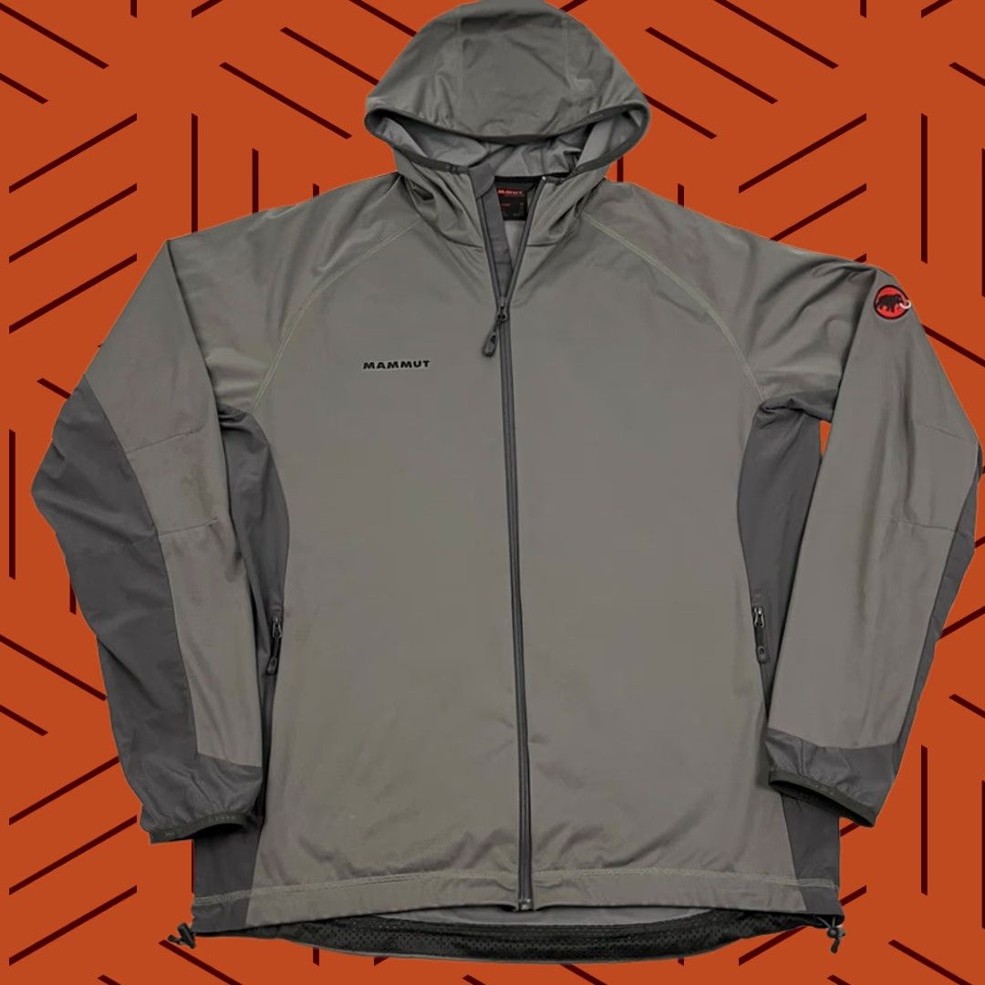 Mammut Mammut Lemah Hoody Jacket Men XL Gray Midweight Softshell Full Zip Hooded Hiking Overshirt Size US XL / EU 56 / 4 - 1 Thumbnail