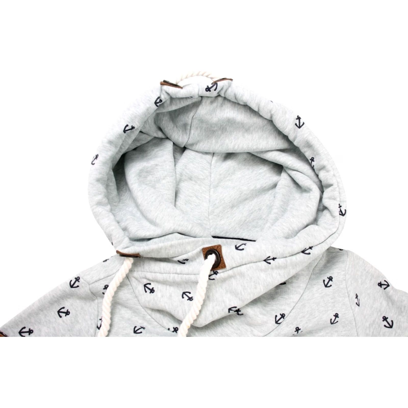 Vintage NAKETANO Hoodie Women's SMALL Pullover Pockets Melange Grey - Pullover Hooded Casual 65% Cotton 35% Polyester Size S / US 4 / IT 40 - 4 Thumbnail