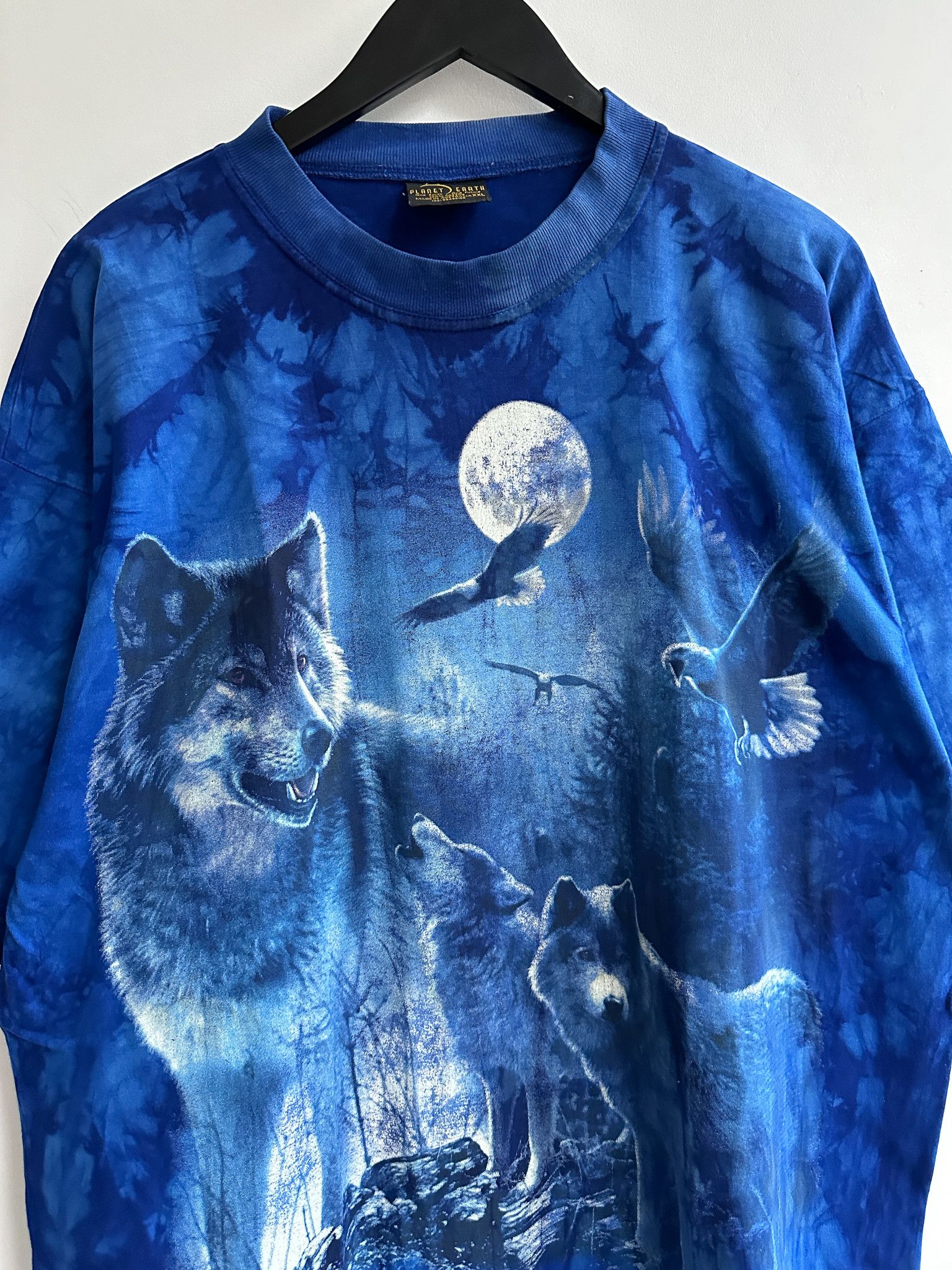 Vintage Vintage Wolf Printed Animal Tee Size US XXL / EU 58 / 5 - 3 Thumbnail
