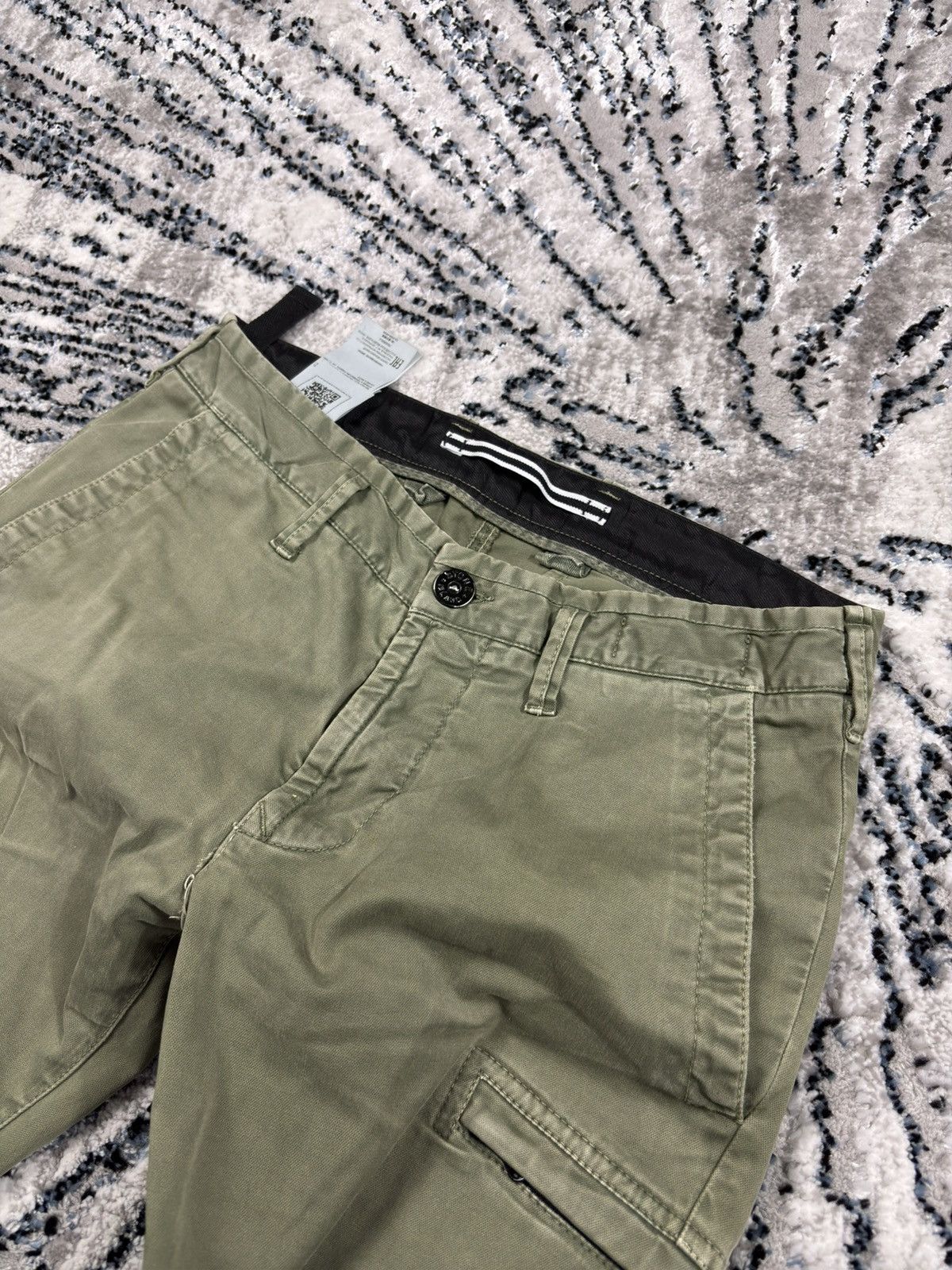 Stone Island × Vintage Vintage Stone Island Cargo Trousers Olive Green Casual Size US 30 / EU 46 - 6 Thumbnail