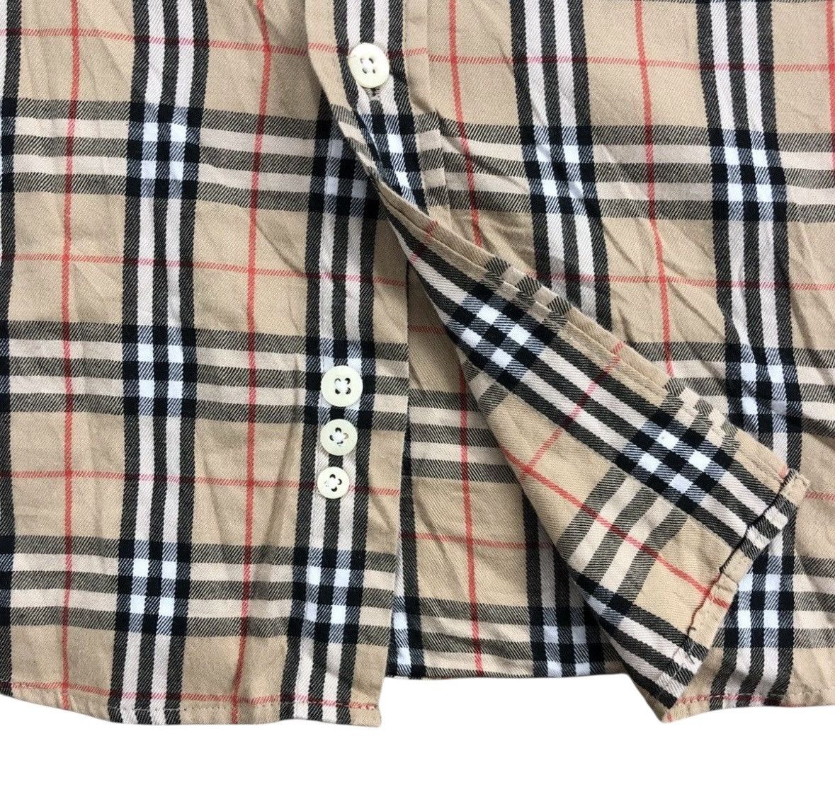 Burberry 2000s Vintage Burberry Nova Check Shirt Button Down Size US XL / EU 56 / 4 - 4 Thumbnail