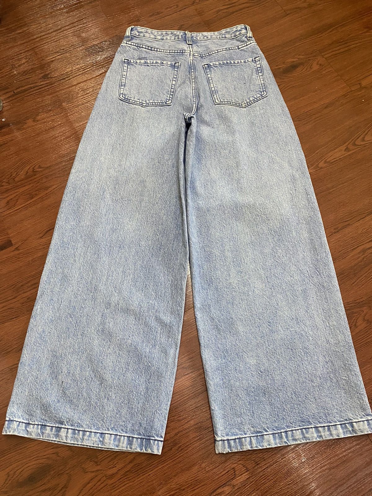 GU Vintage Japanese Brands Faded Wash Super Baggy Style Jeans Size 26" / US 2 / IT 38 - 2 Thumbnail