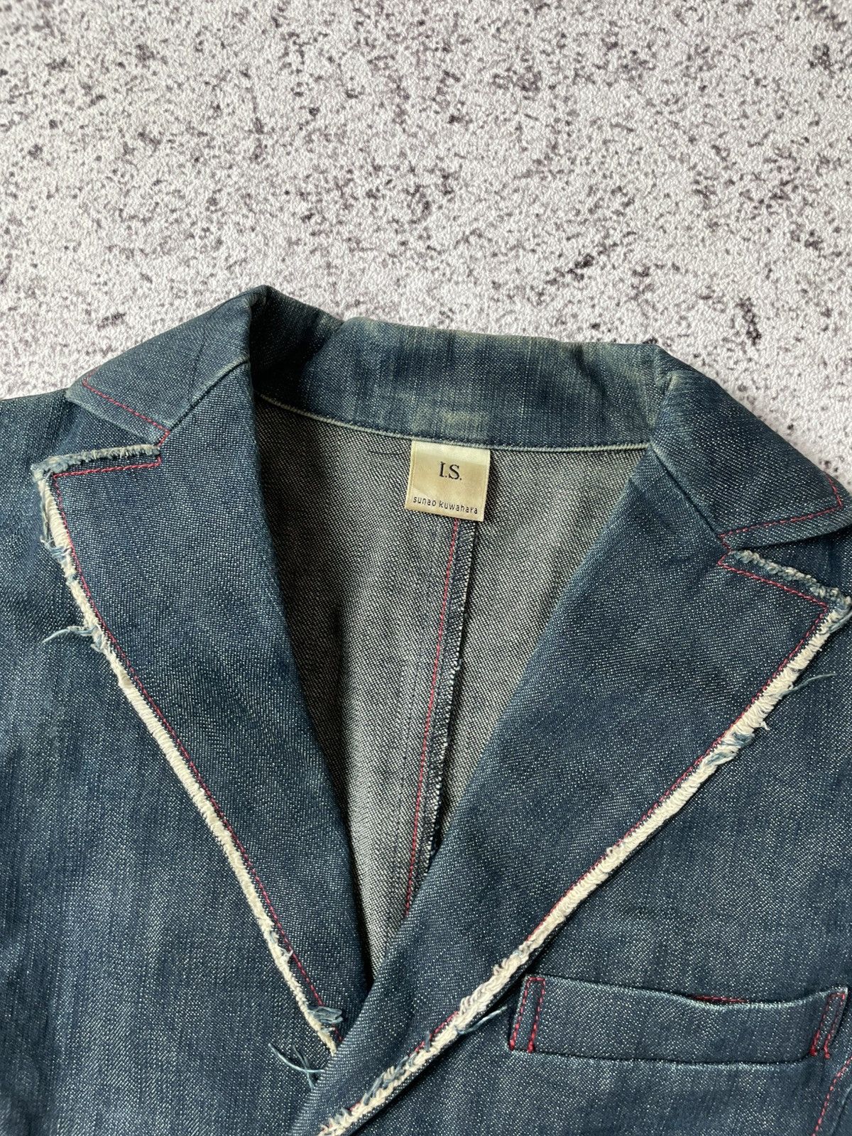 Issey Miyake 90s Issey Miyake Denim Blazer Jacket Size S / US 4 / IT 40 - 4 Thumbnail