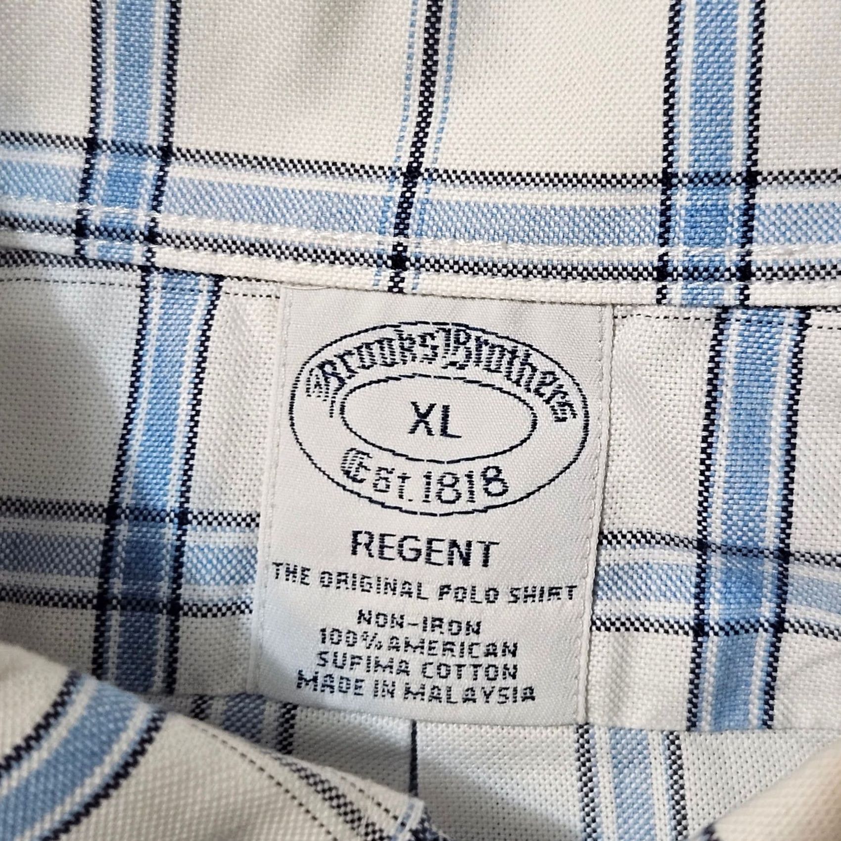Brooks Brothers Brooks Brothers Button Down Shirt XL Mens Blue Plaid Regent Fit Long Sleeve Size US XL / EU 56 / 4 - 3 Thumbnail