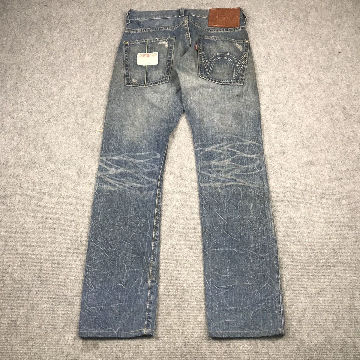 Japanese Brand RIPPED DISTRESSED EDWIN BLUE TRIP DENIM PANTS 145 Size US 28 / EU 44 - 9 Thumbnail