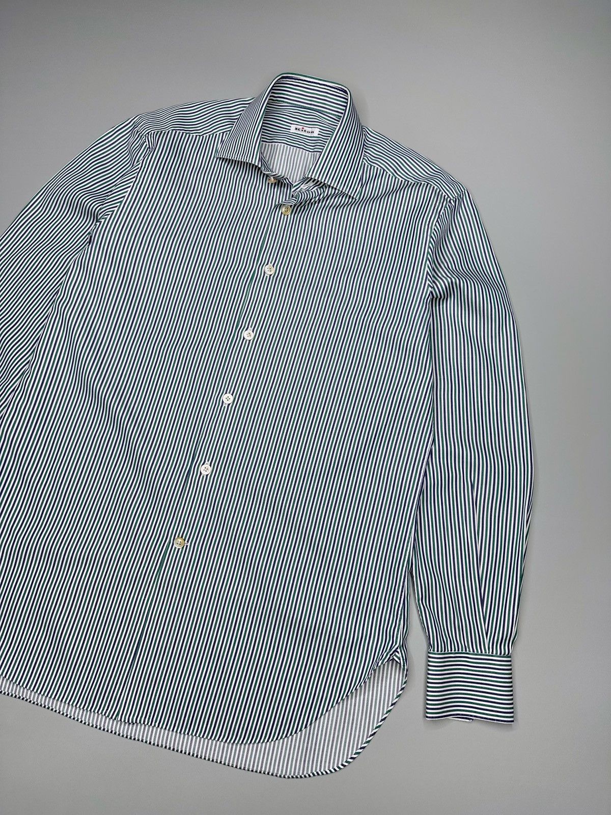 Kiton Kiton Striped Button Up Shirt Size US L / EU 52-54 / 3 - 2 Thumbnail