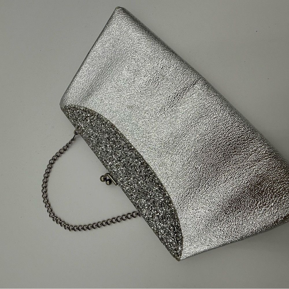 Other Elegant Vintage Silver Clutch Evening Bag Bag With Chain Han Size ONE SIZE - 2 Thumbnail