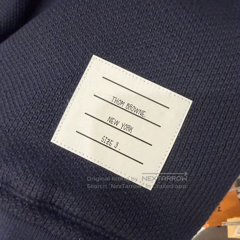Thom Browne Thom Browne Long-Sleeve Hoodie with Dark Striped Sleeves Size US L / EU 52-54 / 3 - 2 Thumbnail
