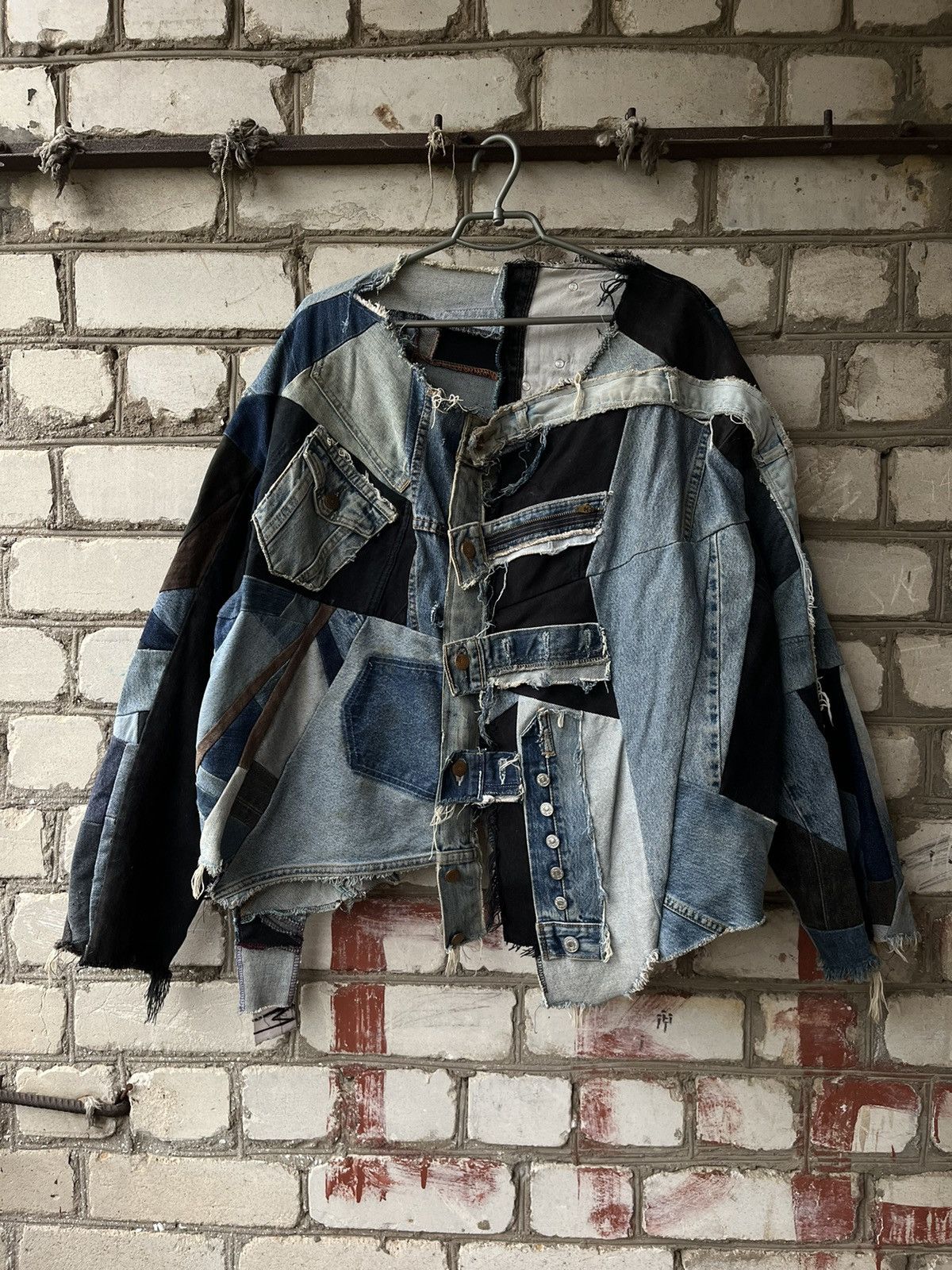 Japanese Brand × Levi's × Vintage Vintage Levi’s Rare denim patchwork jacket 501 pants Size US XL / EU 56 / 4 - 5 Thumbnail