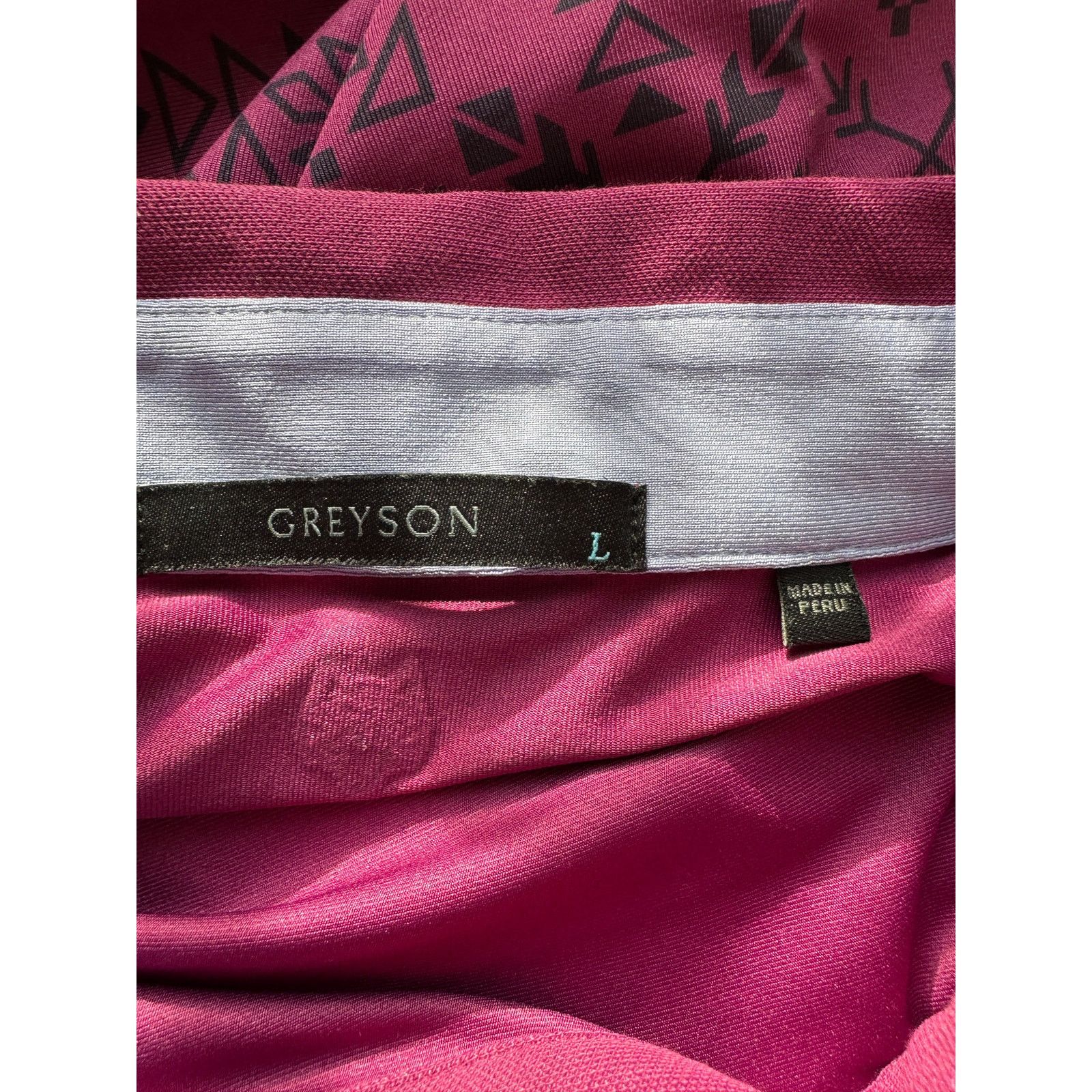 Other Greyson Men's Purple Performance Geometric Design Polo L Size US L / EU 52-54 / 3 - 8 Thumbnail