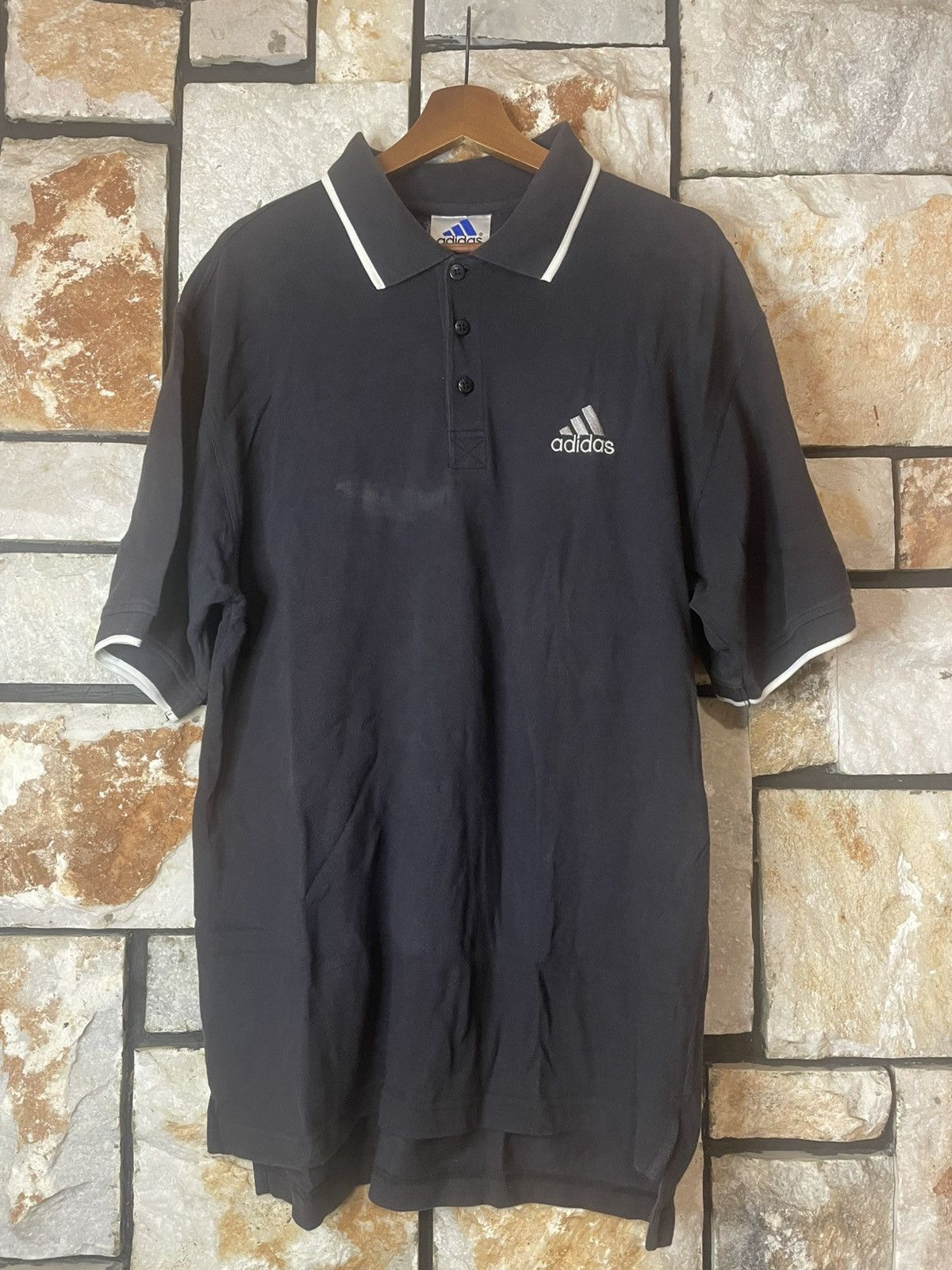 Vintage Vintage Y2K Adidas Polo Collar Tee Size US XL / EU 56 / 4 - 1 Thumbnail
