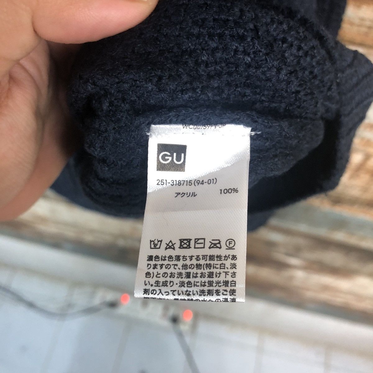 GU × Homespun Knitwear × Japanese Brand GU japan Dark Blue cable Knitwear #A1903 Size L / US 10 / IT 46 - 10 Thumbnail