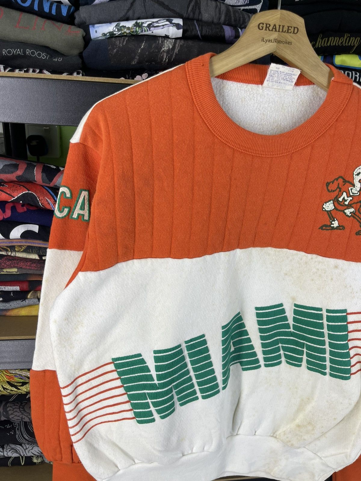 Chalk Line Vintage Miami Hurricanes Basketball Sweatshirt Size US S / EU 44-46 / 1 - 4 Thumbnail