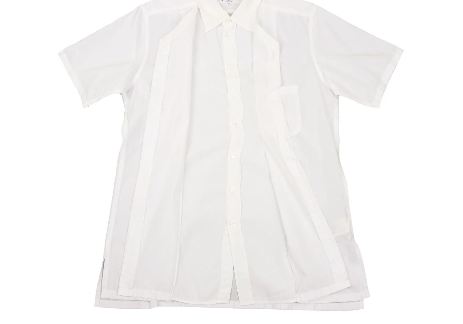 Yohji Yamamoto Yohji Yamamoto Cotton Double Design Short-Sleeve Shirt Size US M / EU 48-50 / 2 - 10 Thumbnail