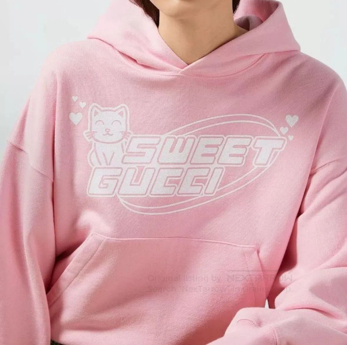 Gucci Gucci Pink Cat Logo Hoodie. Size M / US 6-8 / IT 42-44 - 6 Thumbnail