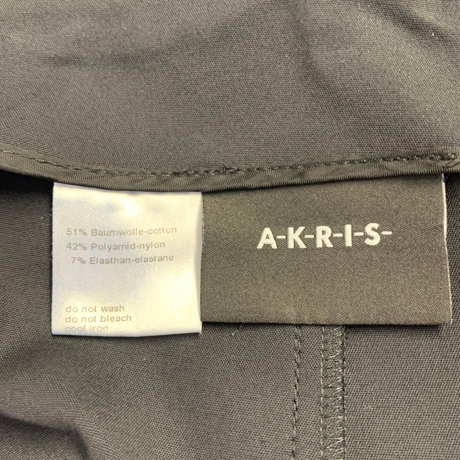 Akris AKRIS Size 12 Black Cotton Blend Side Zipper Dress Pants Size 34" / US 12 / IT 48 - 3 Thumbnail