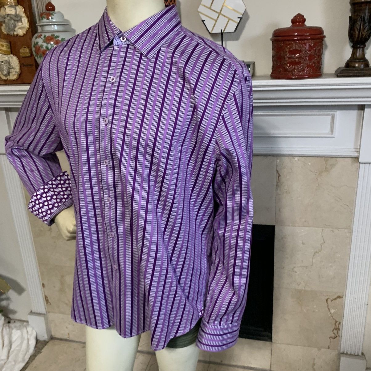 Robert Graham Striped shirt 3XL Tailored Fit Size US XXL / EU 58 / 5 - 4 Thumbnail
