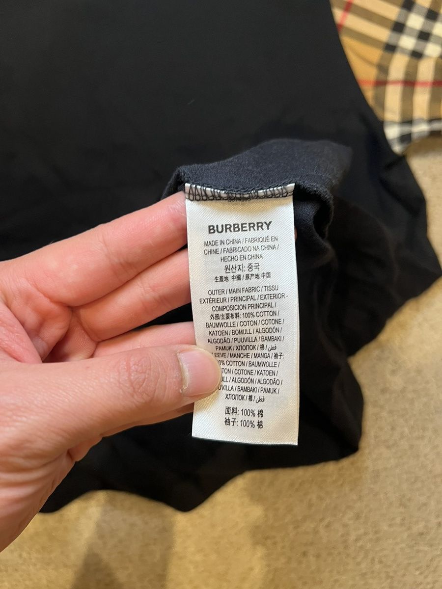 Burberry Burberry Check Pattern T-shirt Black Size US XS / EU 42 / 0 - 3 Thumbnail