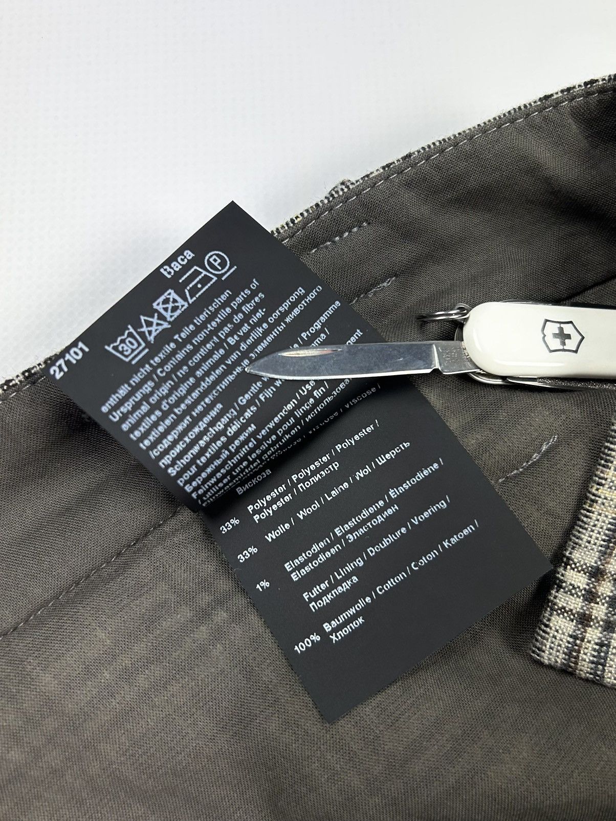 Annette Gortz × Designer × Vintage designer Annette Gortz check Trousers wool pants Size 28" / US 6 / IT 42 - 10 Thumbnail