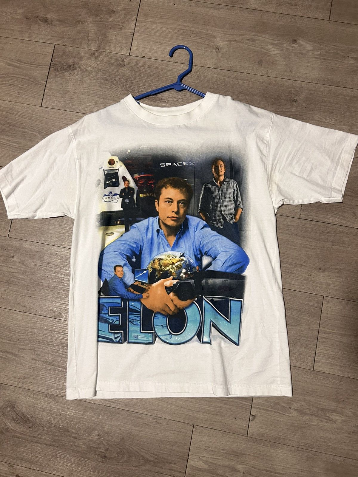 極美品 MARINO MORWOOD イーロンマスク ビッグプリントTシャツ L 極美品 MARINO MORWOOD イーロンマスク ビッグプリントTシャツ L