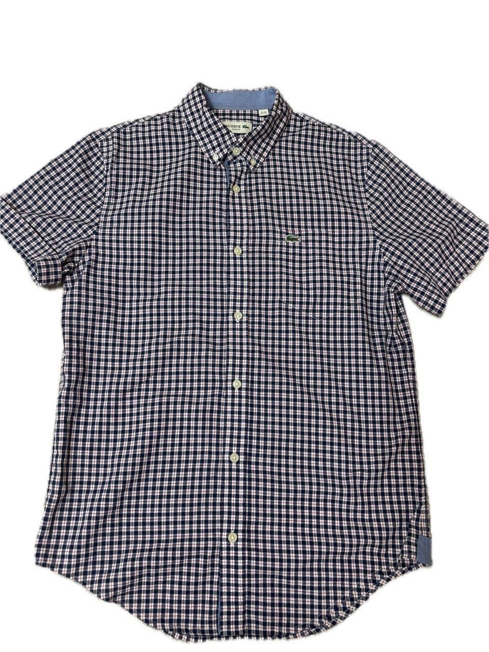 Lacoste Lacoste classic blue checkered shirt with short sleeves Size US M / EU 48-50 / 2 - 1 Thumbnail