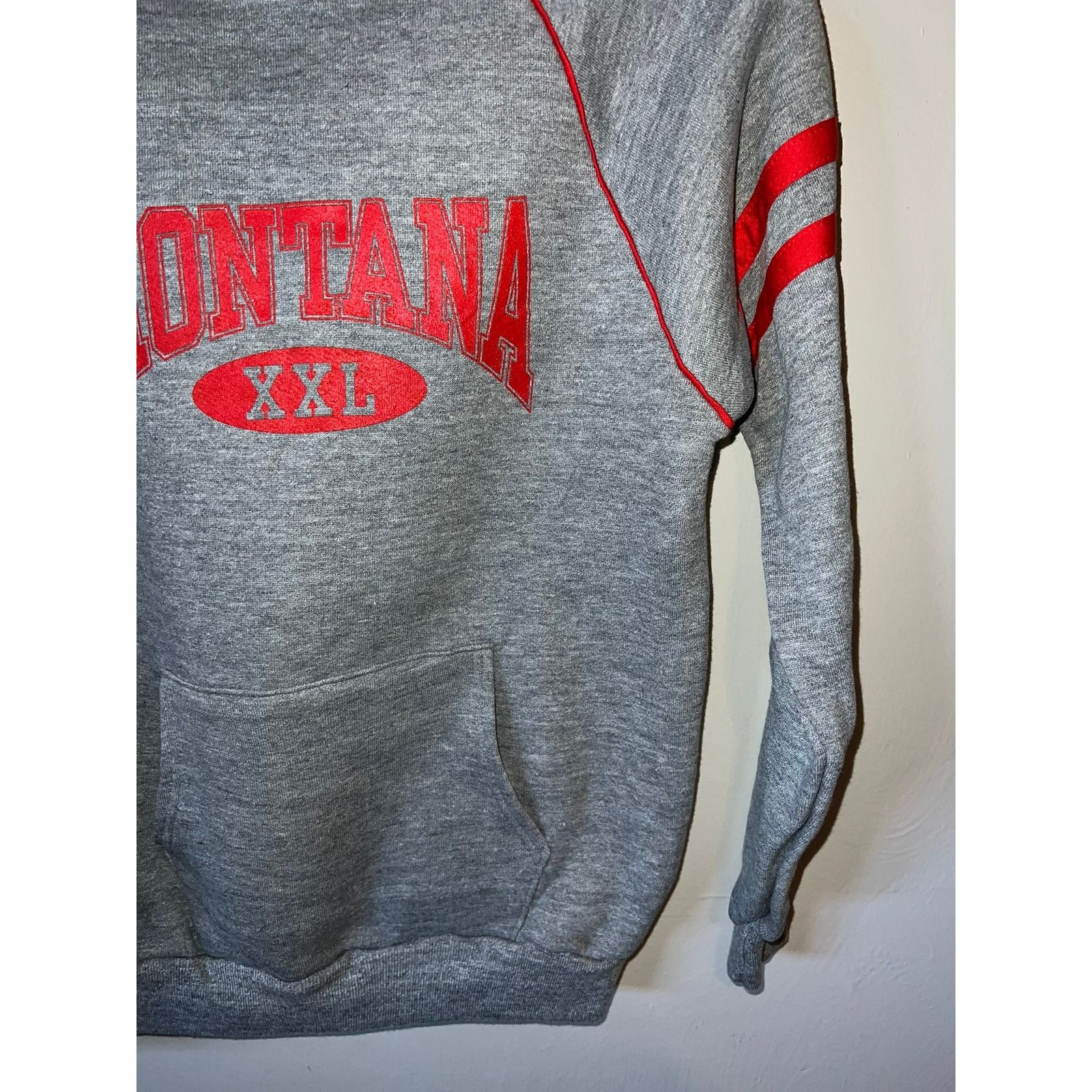 Jerzees Vintage Montana Gray Striped Hoodie Jacket 90s VTG Medium Size US M / EU 48-50 / 2 - 3 Thumbnail