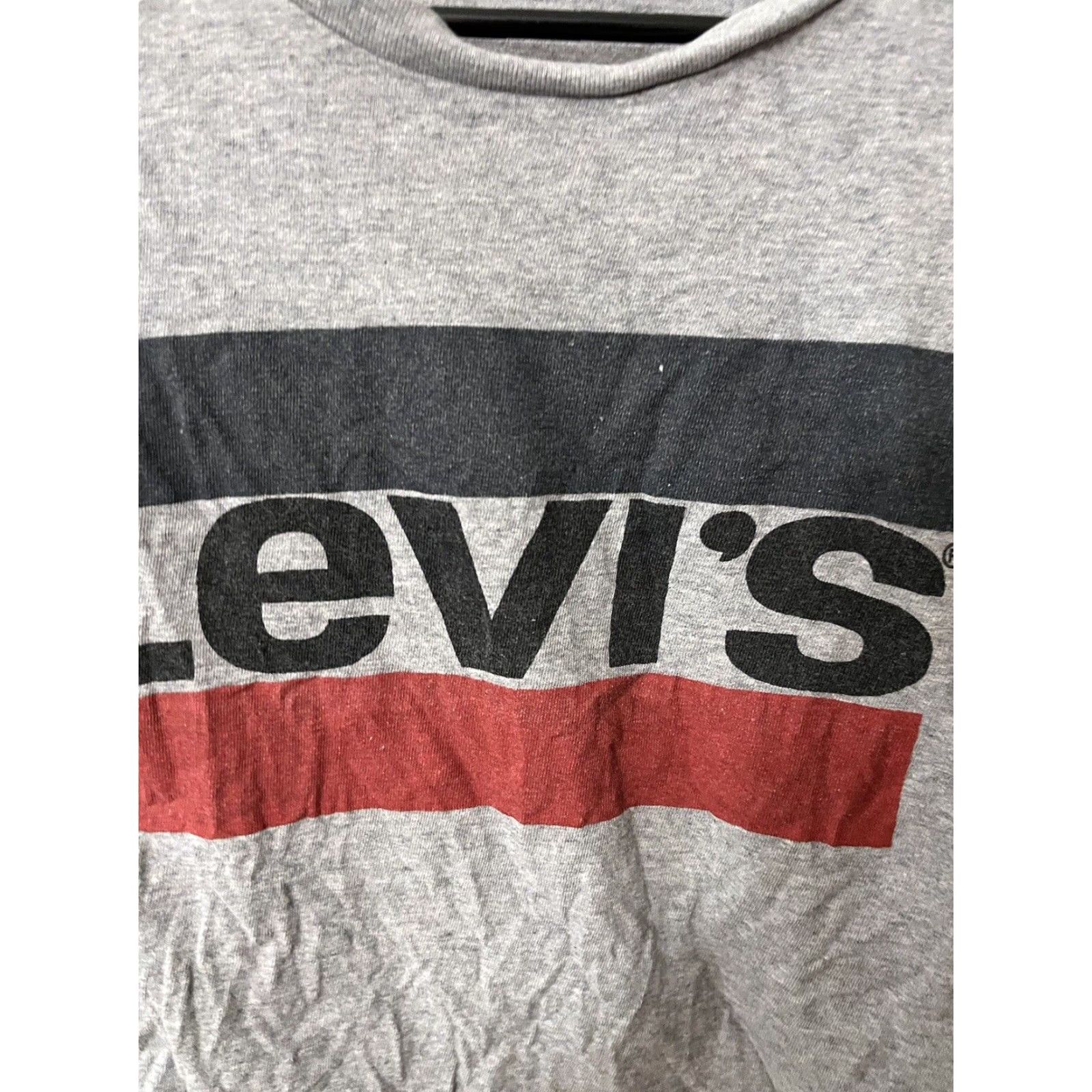 Levi's Levi's Gray Crew Neck T-Shirt Adult Medium Short Sleeve Solid Logo 90s Mens Size US M / EU 48-50 / 2 - 2 Thumbnail