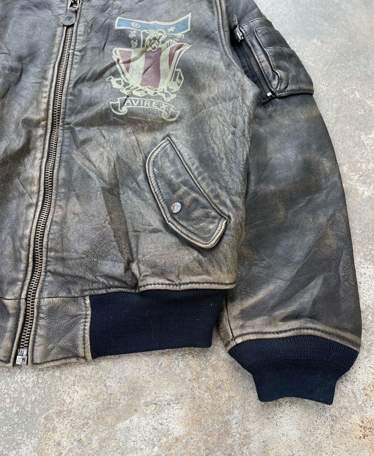 Avirex 🔥Vintage 80's Avirex Goat Skin Flight Bomber Leather Jacket Size US S / EU 44-46 / 1 - 6 Thumbnail