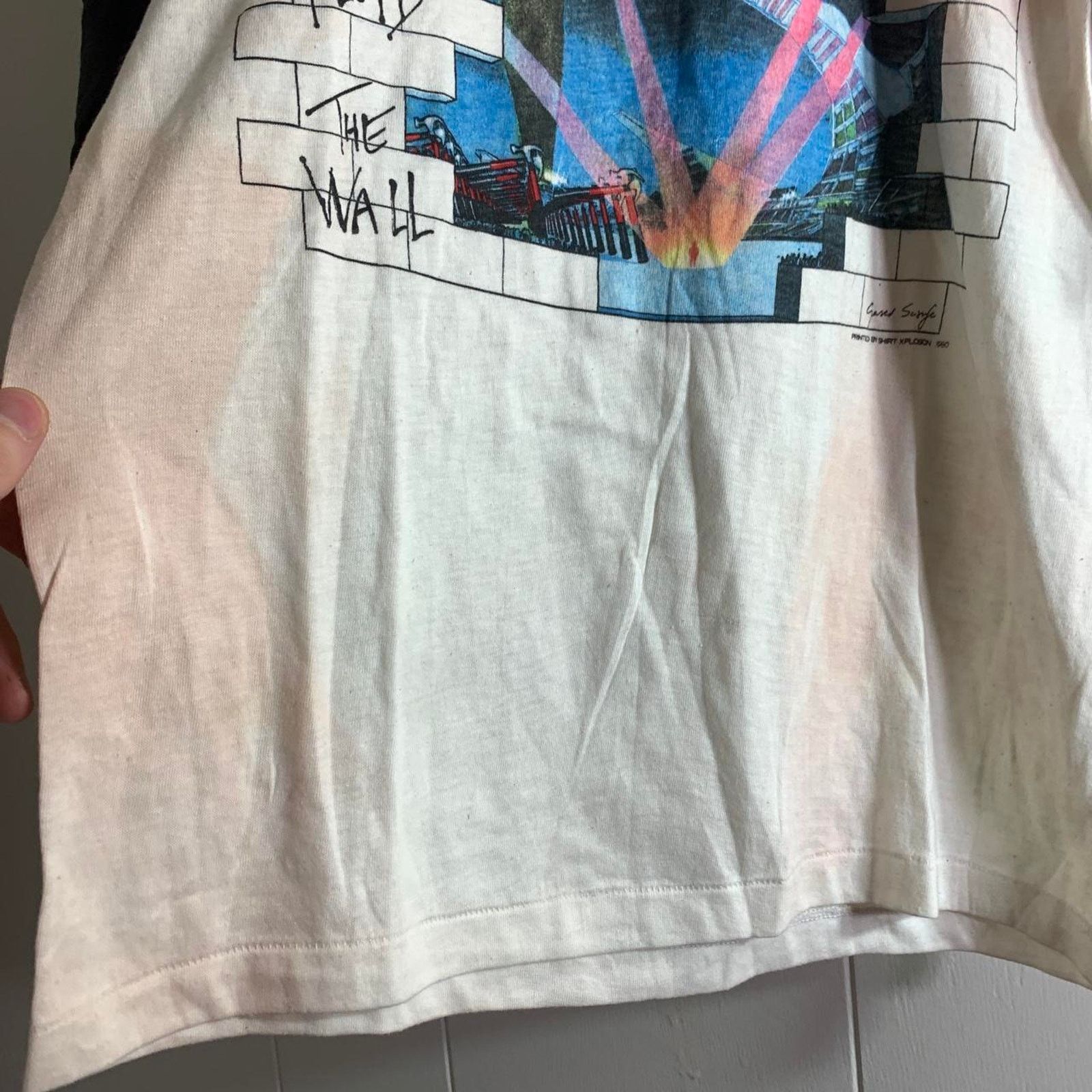 Vintage 1980 PINK FLOYD The Wall single stitch 3/4 sleeve tee shirt Size US M / EU 48-50 / 2 - 5 Thumbnail
