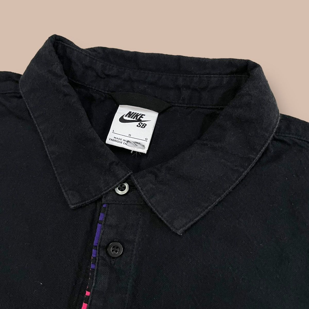 Nike SB Nike SB Flannel Button Up Black Shirt Size US L / EU 52-54 / 3 - 9 Thumbnail
