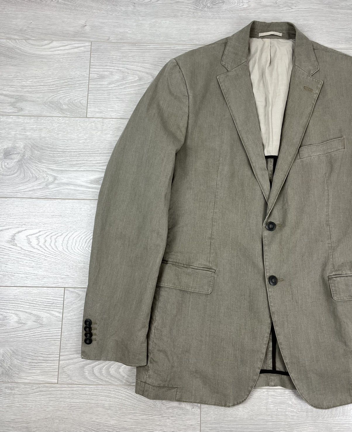 Balmain Balmain Vintage 00s Cotton Grey Blazer Jacket Size US L / EU 52-54 / 3 - 4 Thumbnail