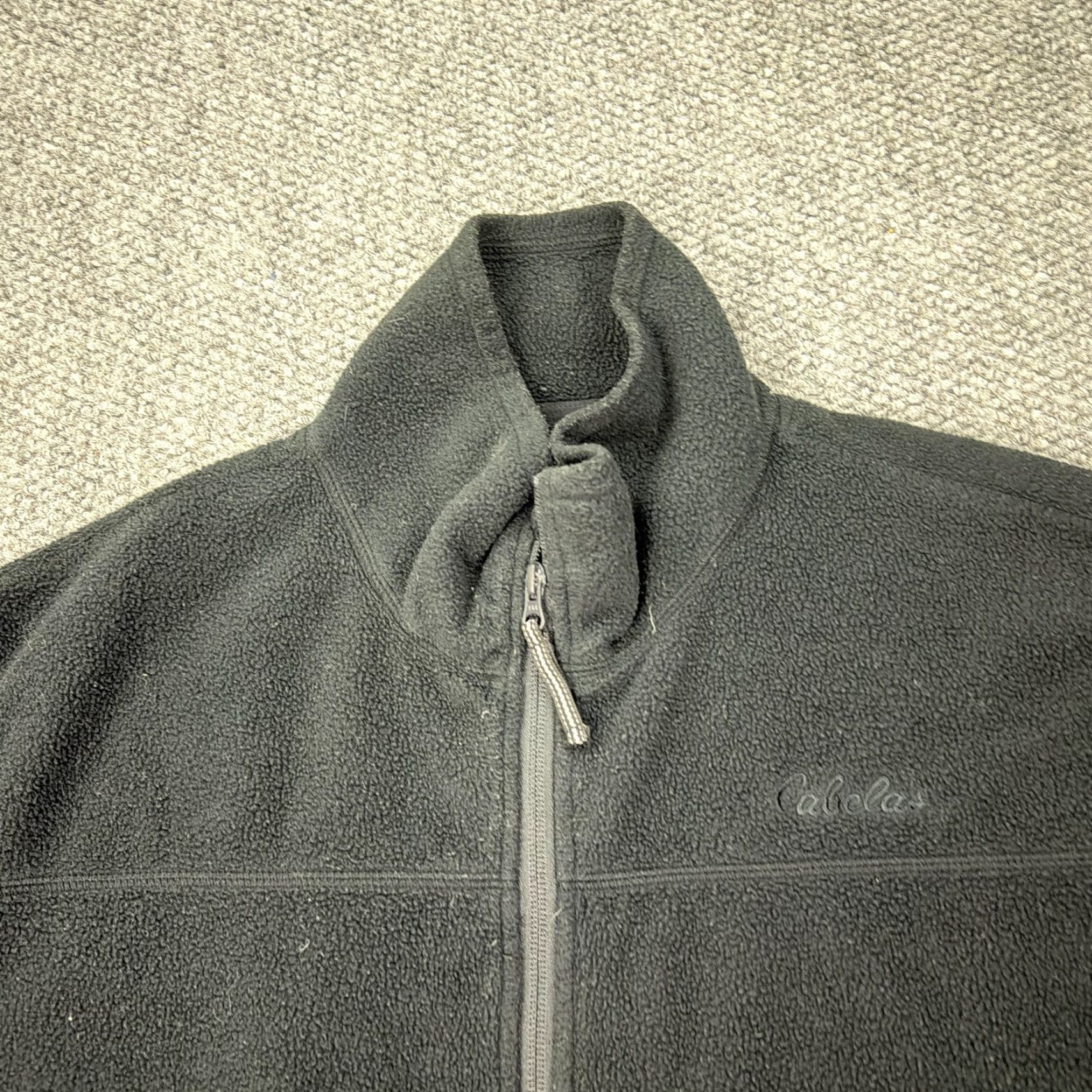 Vintage Cabela's Vest Mens 2XLT Black Fleece Full Zip Outdoor Hiking Tall Pockets Size US XXL / EU 58 / 5 - 2 Thumbnail