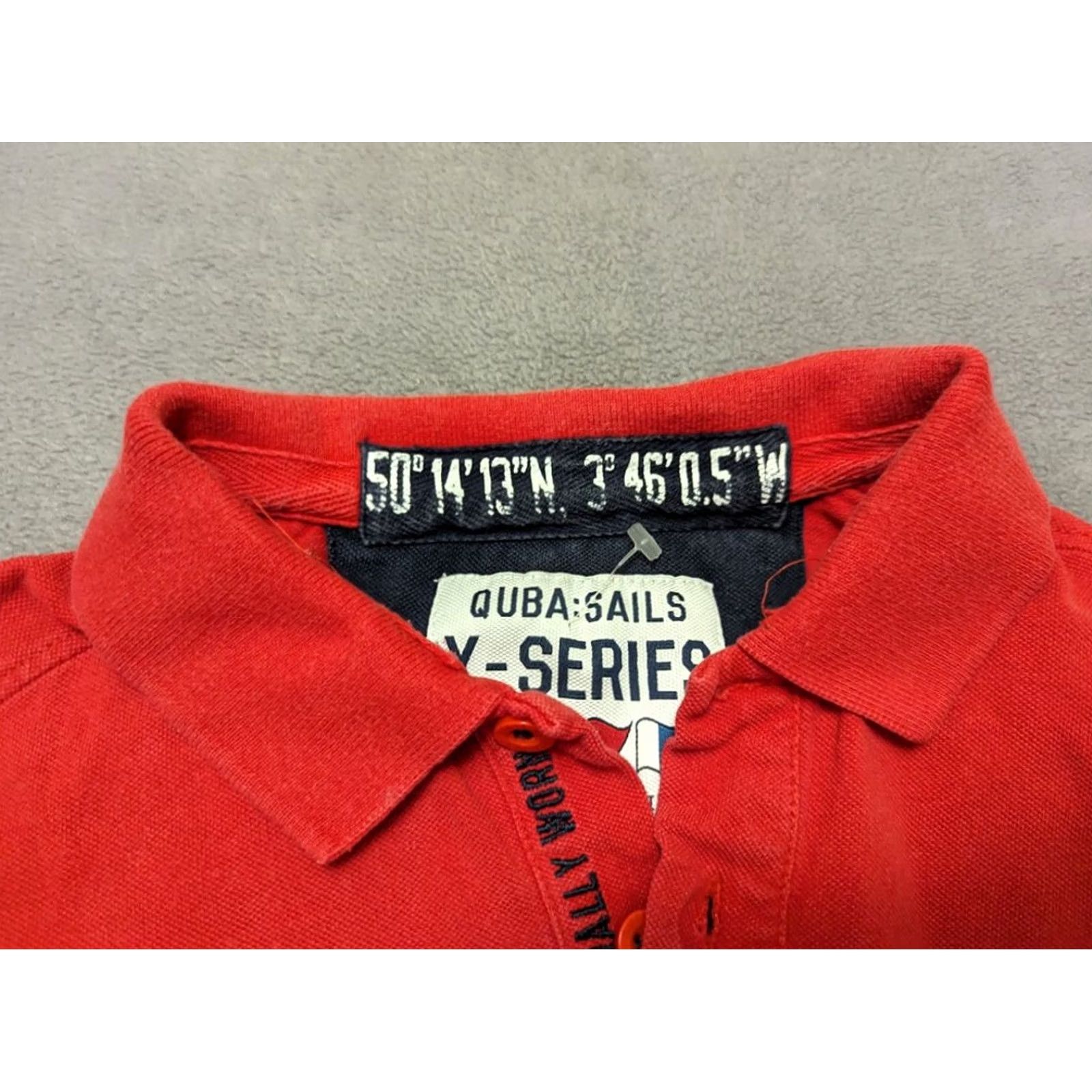 Vintage QUBA SAILS X-SERIES BRITISH NAUTICAL POLO SHIRT MENS SIZE S RED Size US S / EU 44-46 / 1 - 4 Thumbnail