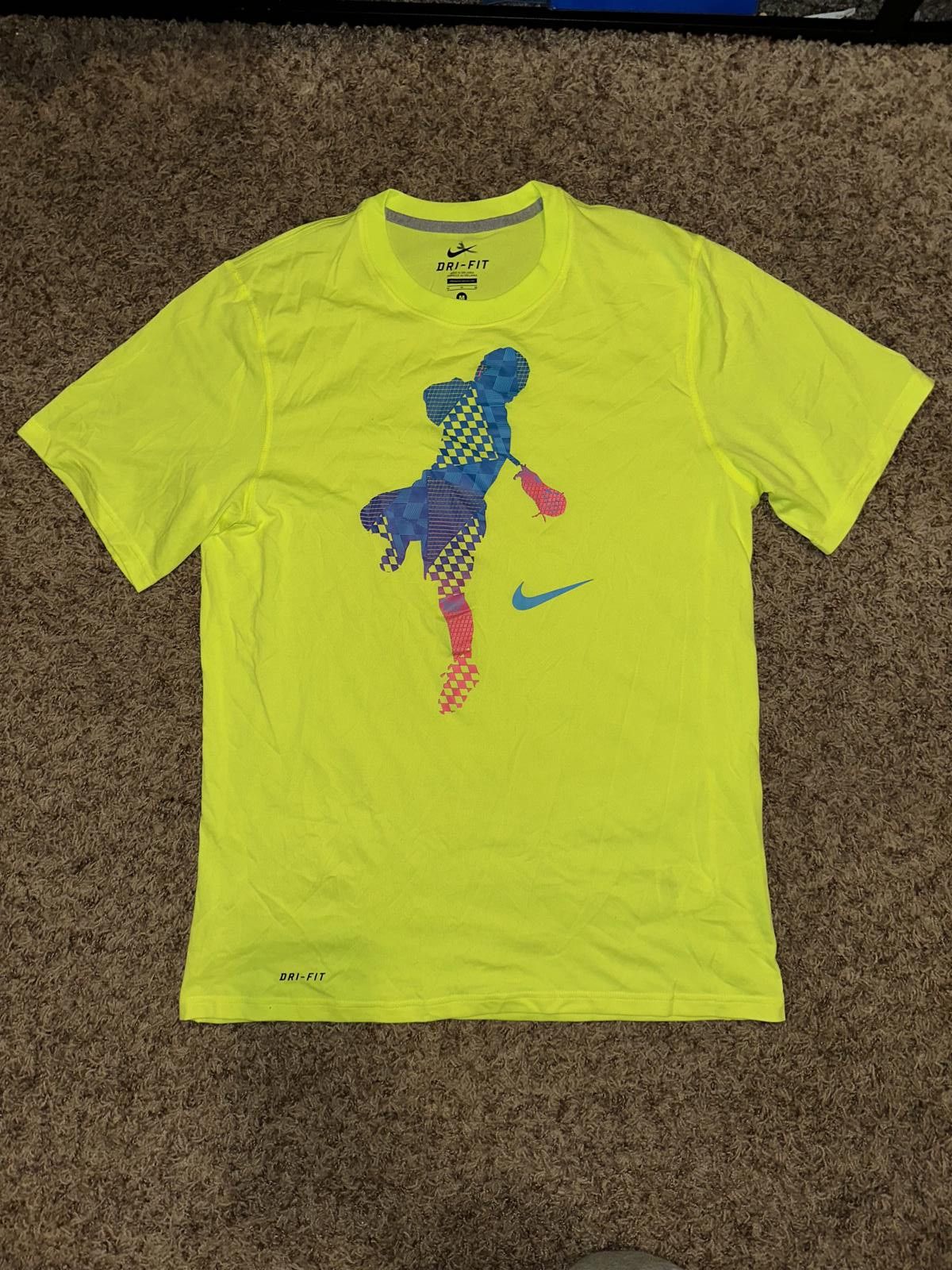 Nike Nike Men’s Dri-FIT S/S Lacrosse Yellow Player Silhouette Shirt Size US M / EU 48-50 / 2 - 1 Thumbnail