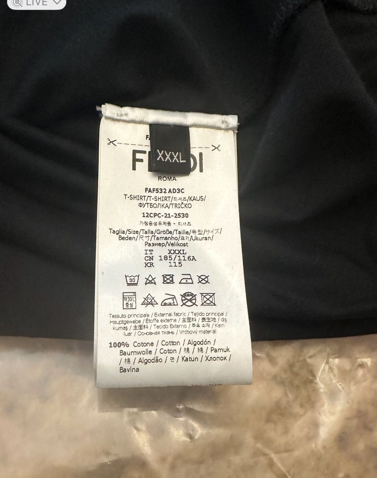 Fendi FENDI T-shirt Size US XXL / EU 58 / 5 - 5 Thumbnail