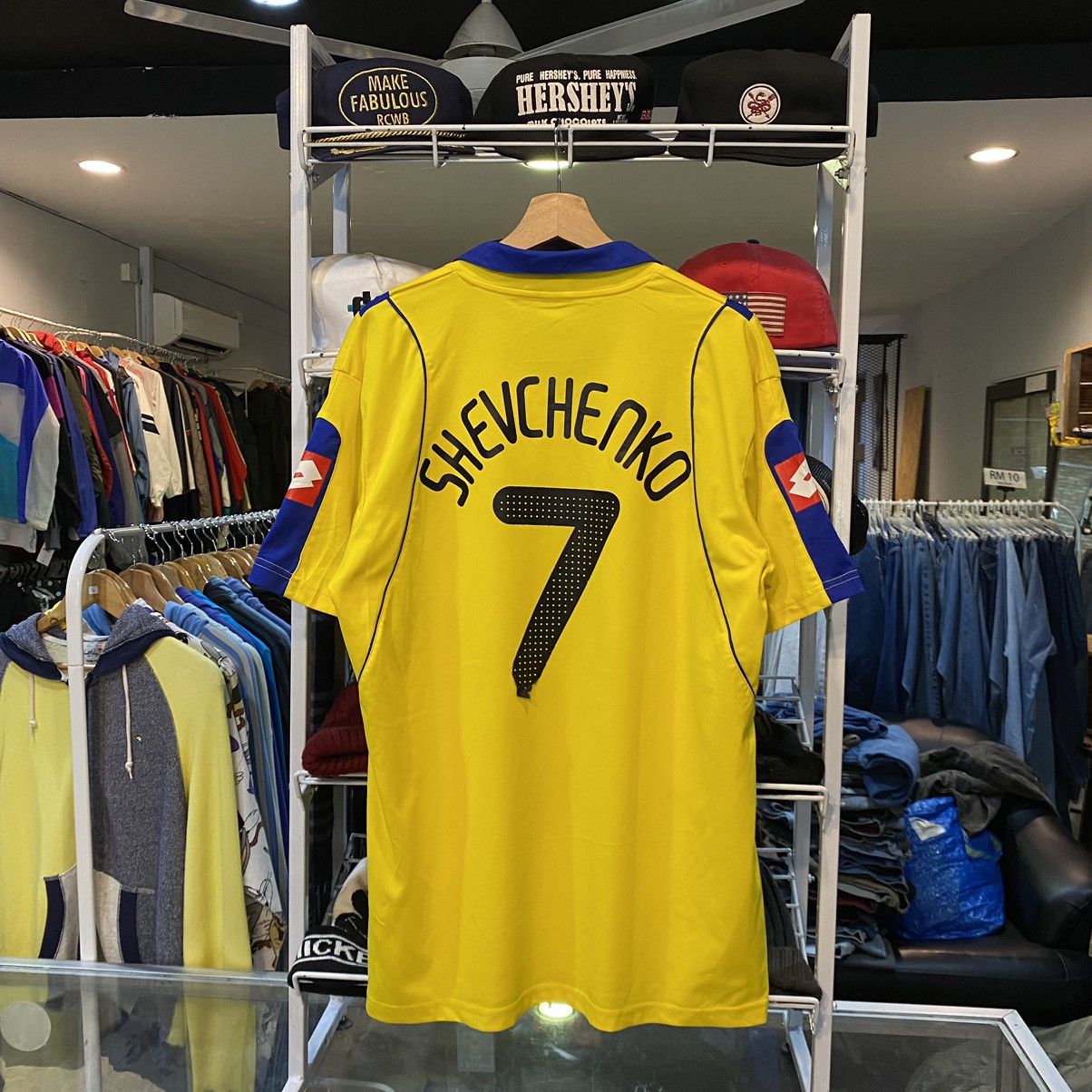 Lotto Sport VINTAGE Ukraine Lotto Andriy Shevchenko #7 home jersey Size US XL / EU 56 / 4 - 2 Thumbnail