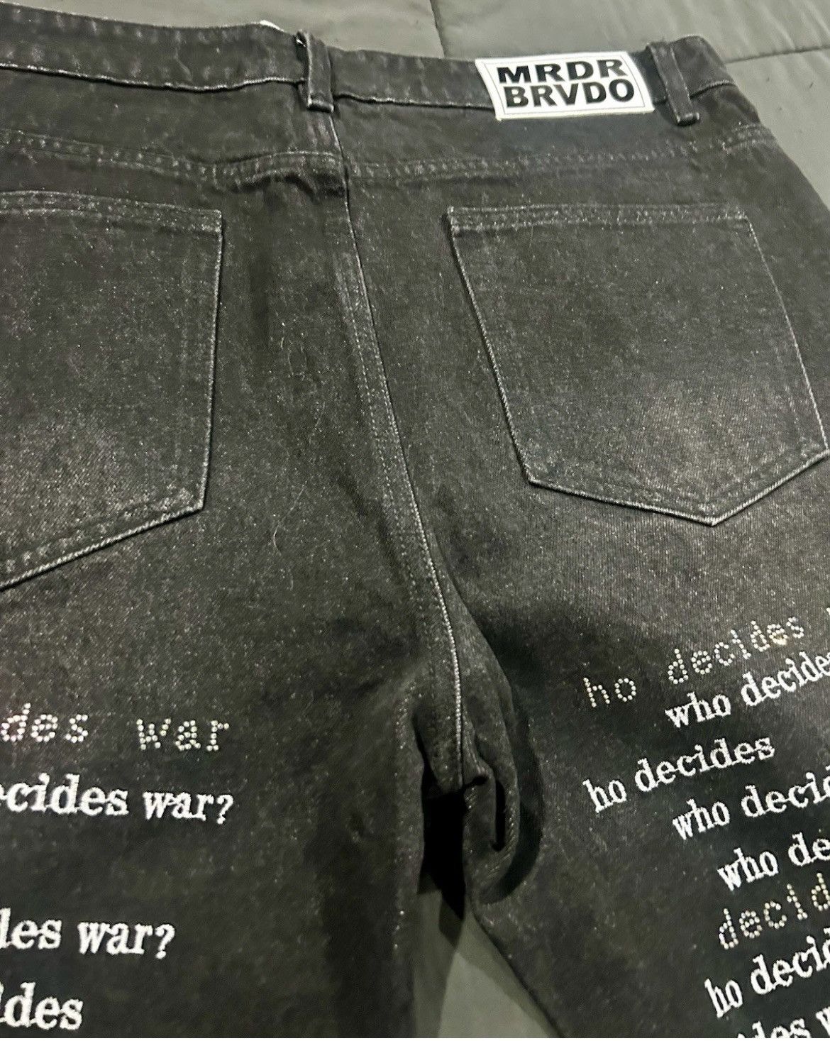 Who Decides War Who Decides War "Scripture" Ultra Flare Distressed Denim Size US 36 / EU 52 - 21 Thumbnail