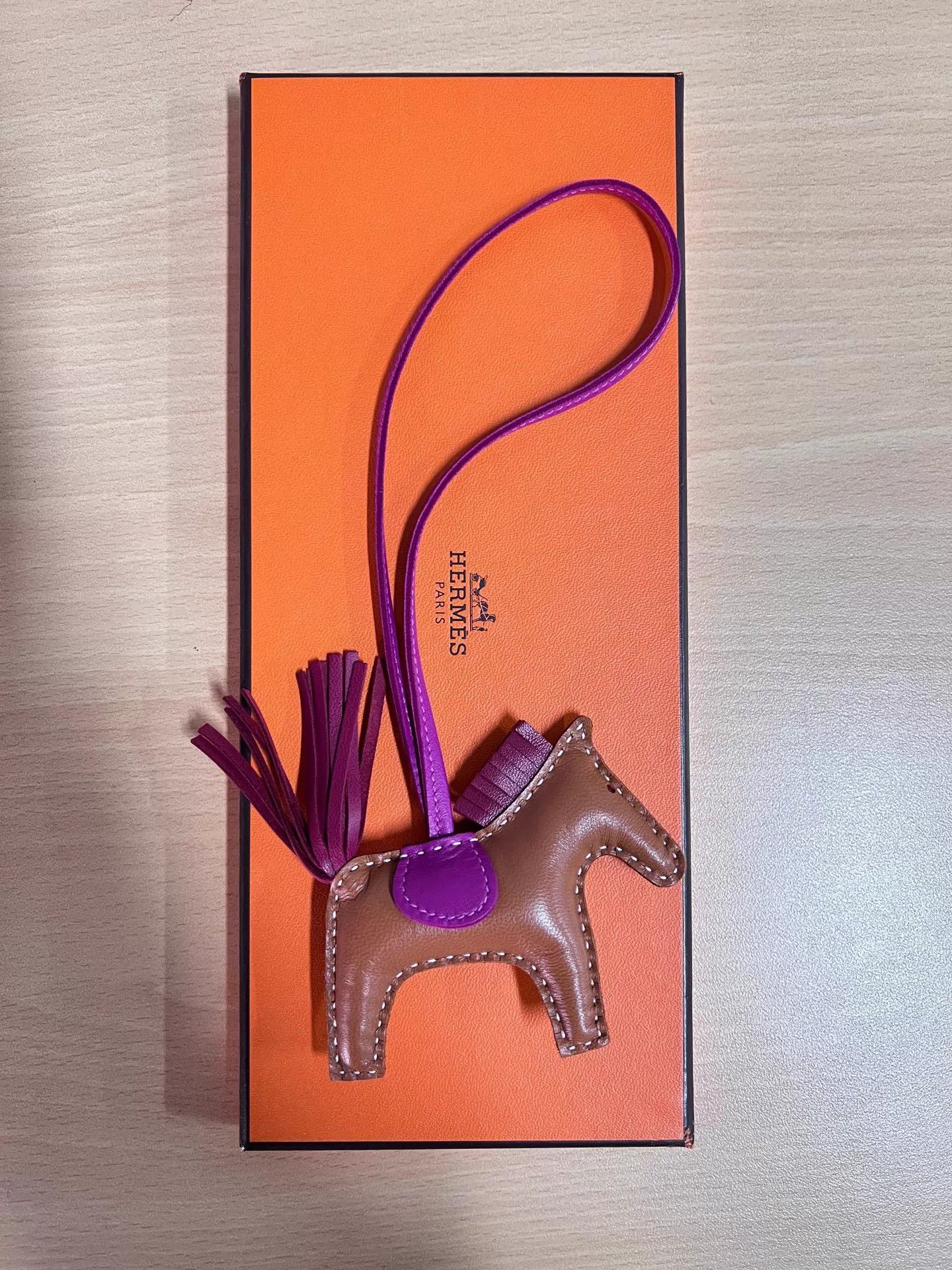 Hermes HERMES Rodeo Lambskin Pony Charm Gold Brown Pink Size ONE SIZE - 3 Thumbnail