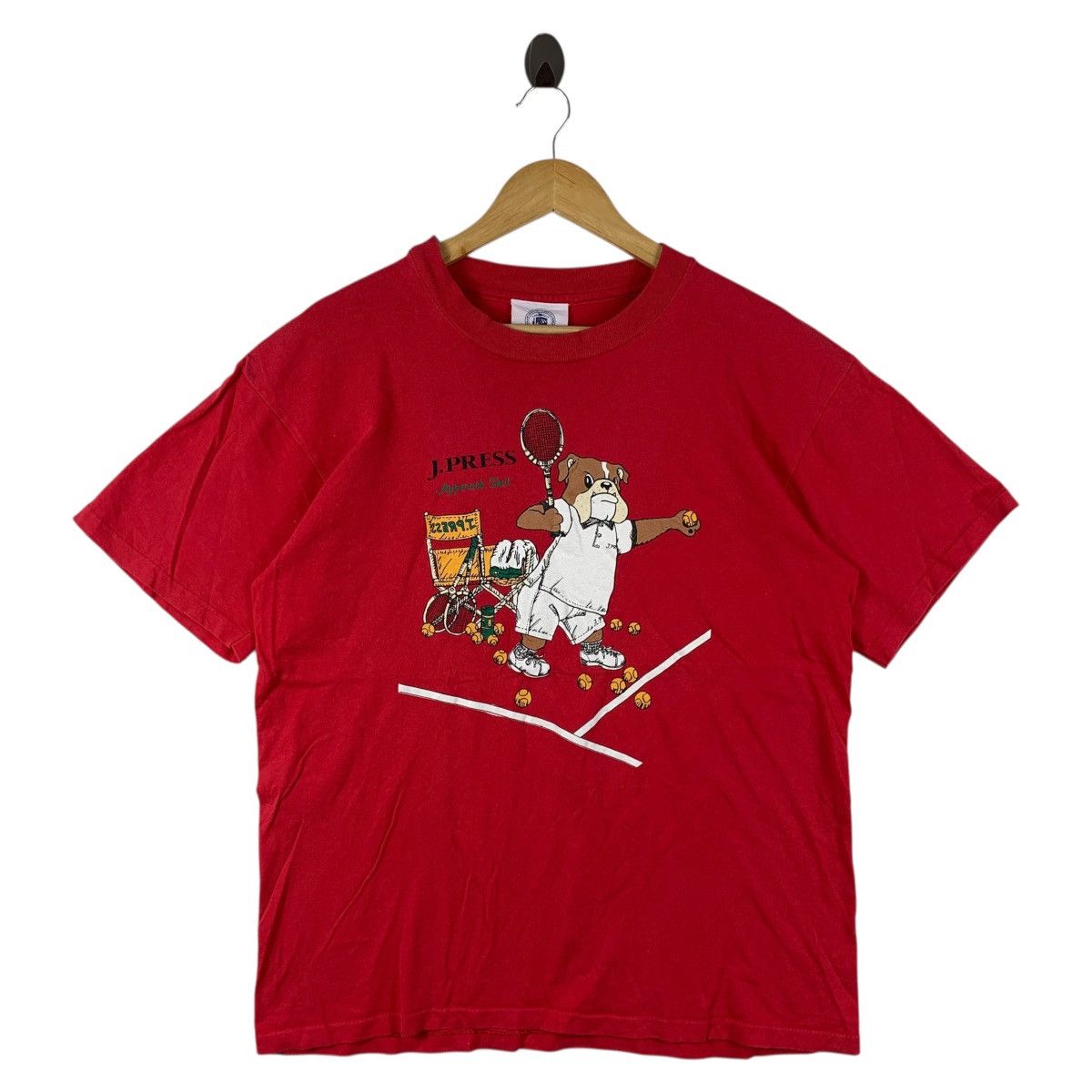 Vintage J. Press Tennis Bulldog Graphic Tee