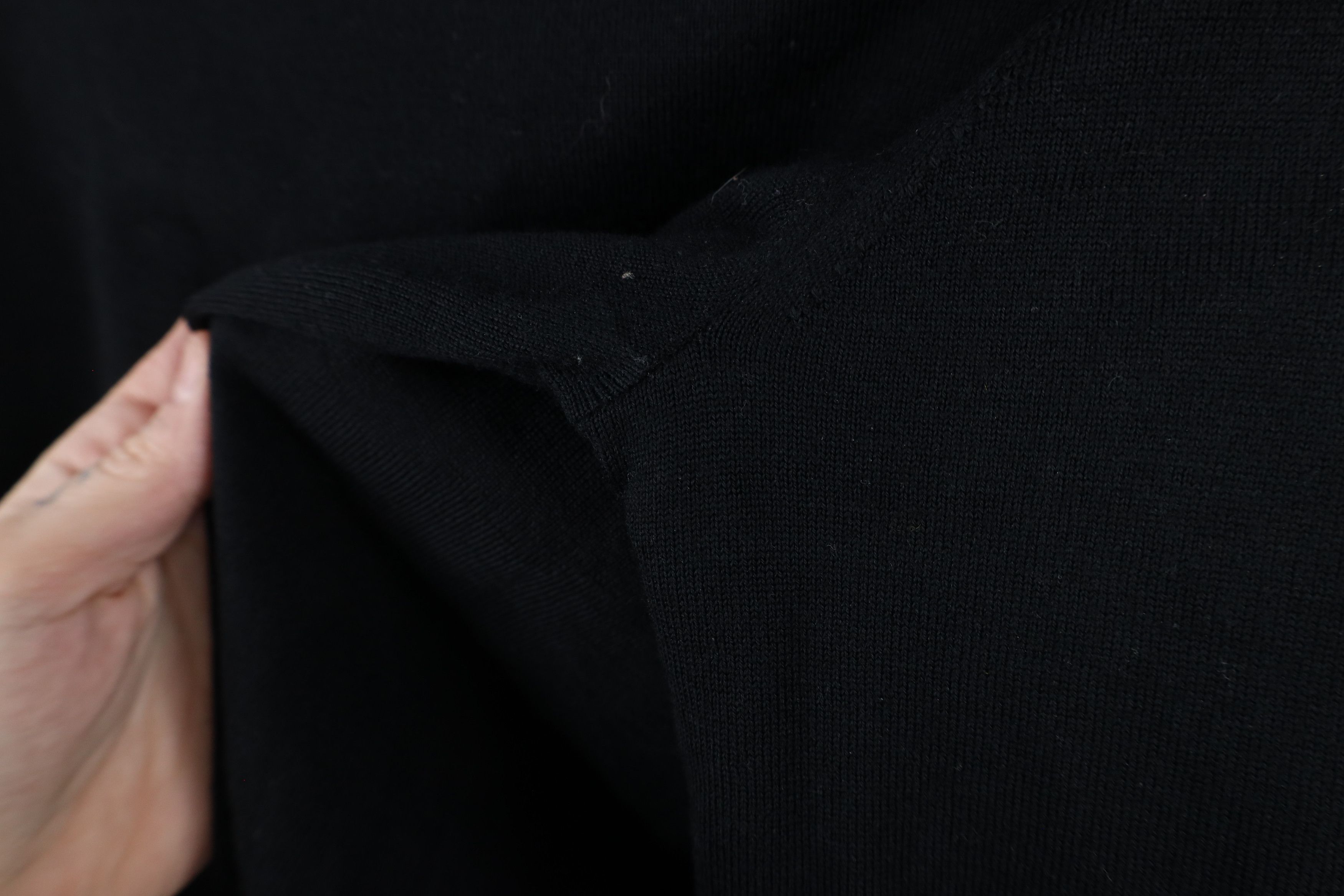 J.Crew × Vintage J Crew Blank Lightweight Merino Wool Knit Sweater Black Size L / US 10 / IT 46 - 8 Thumbnail