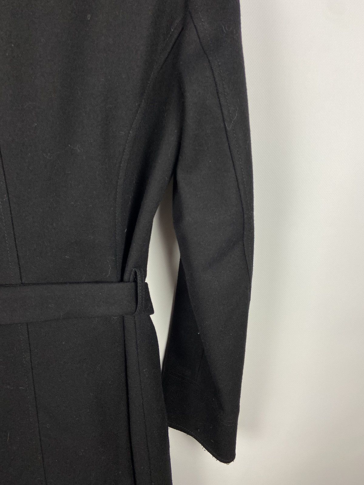 Versace Jeans Couture Vintage Versace Jeans Couture Black Womens Wool Belt Coat Size XS / US 0-2 / IT 36-38 - 15 Thumbnail