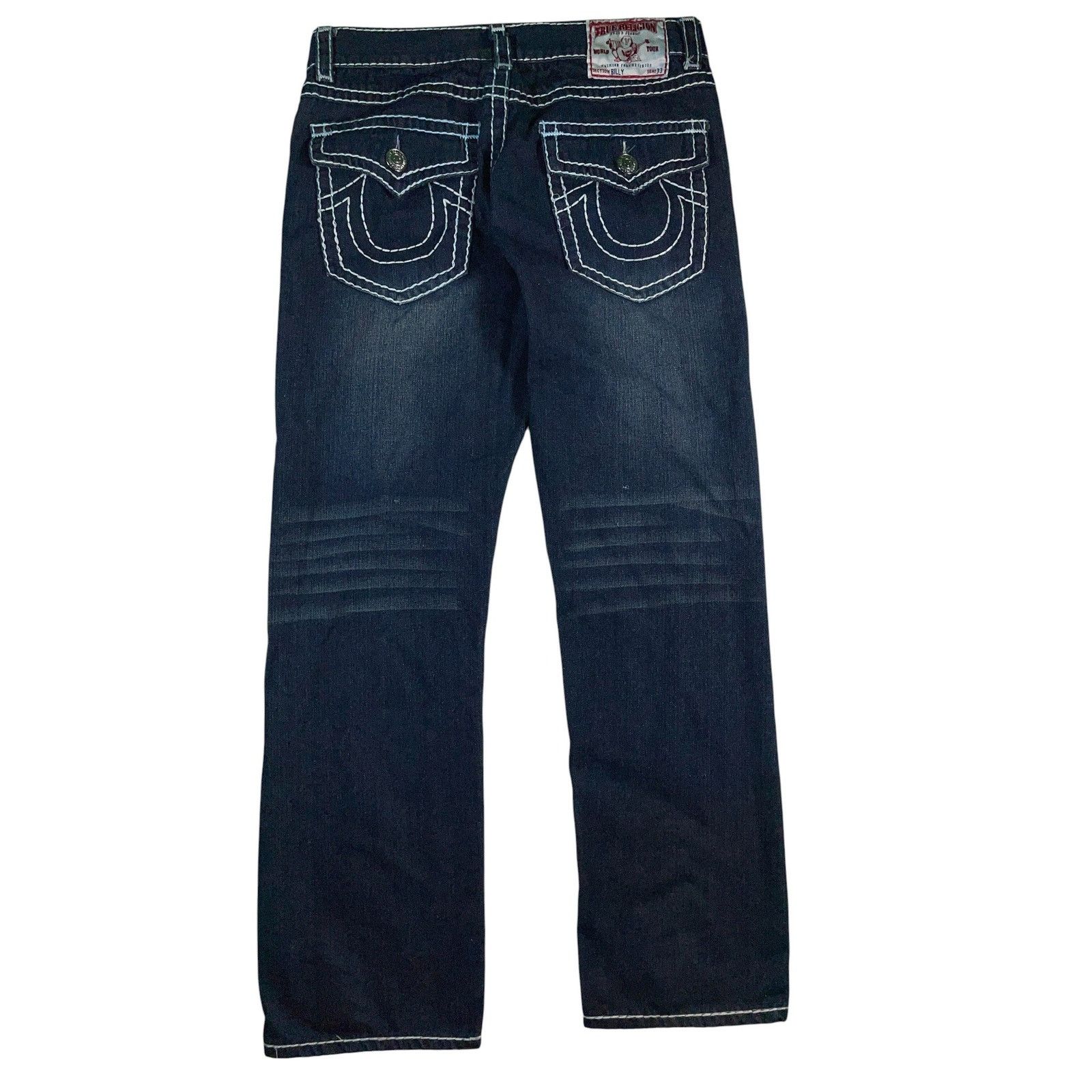 True Religion True Religon Dark Wash Distressed Jeans Size US 36 / EU 52 - 3 Thumbnail