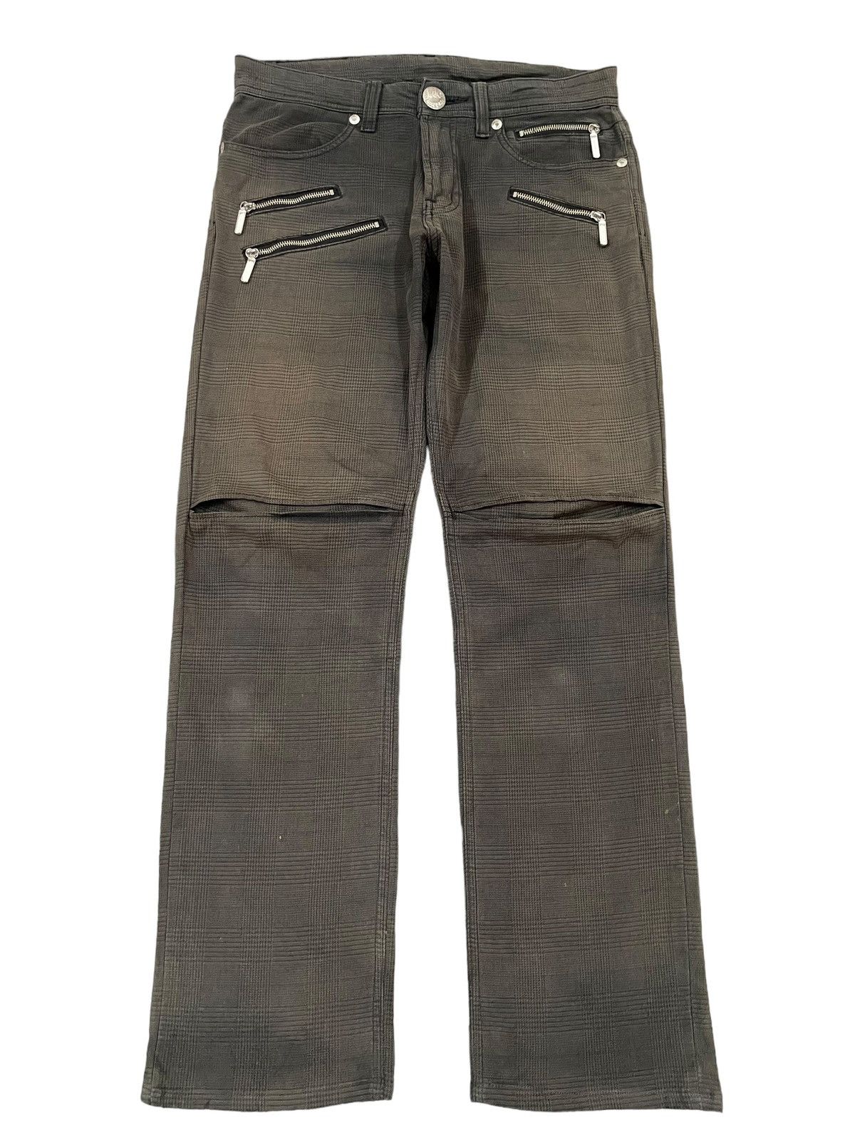 Lee Vintage Lee Rider Zippers Punk Bondage Style Plaid Pants Size US 33 - 1 Thumbnail