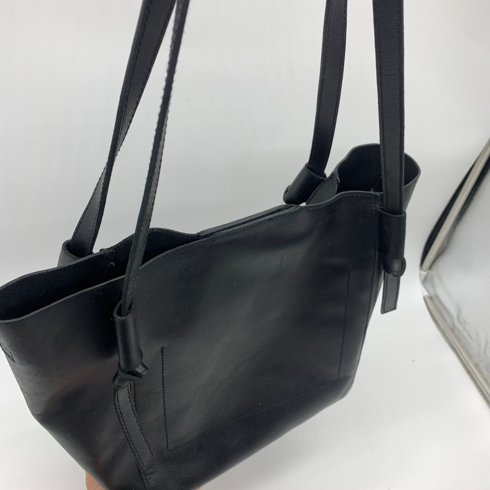 Madewell Madewell Womens Leather Tote Black Purse 14" Handbags Size ONE SIZE - 13 Thumbnail