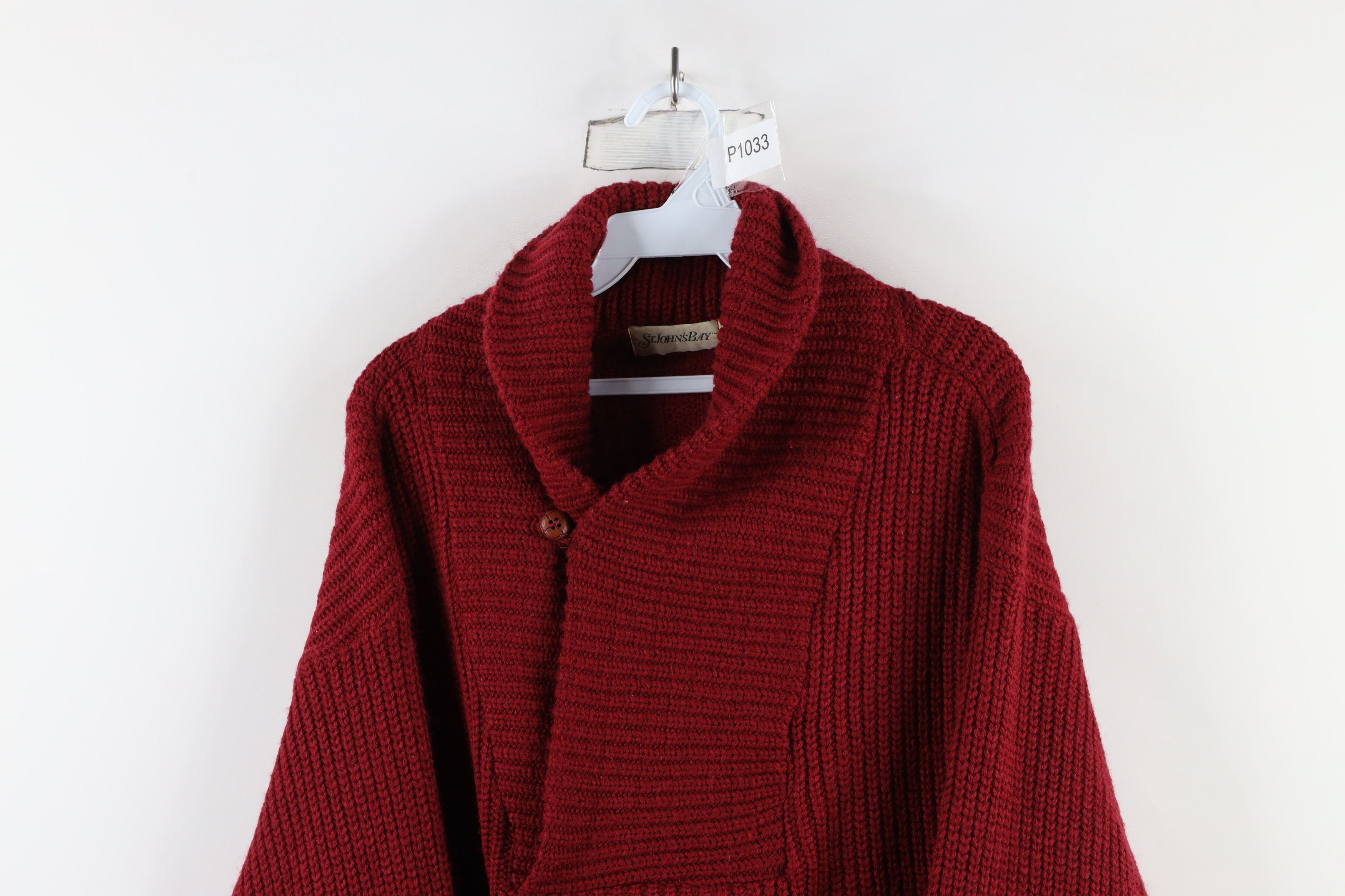 Vintage Vintage 70s Streetwear Chunky Ribbed Knit Shawl Sweater USA Size US L / EU 52-54 / 3 - 2 Thumbnail
